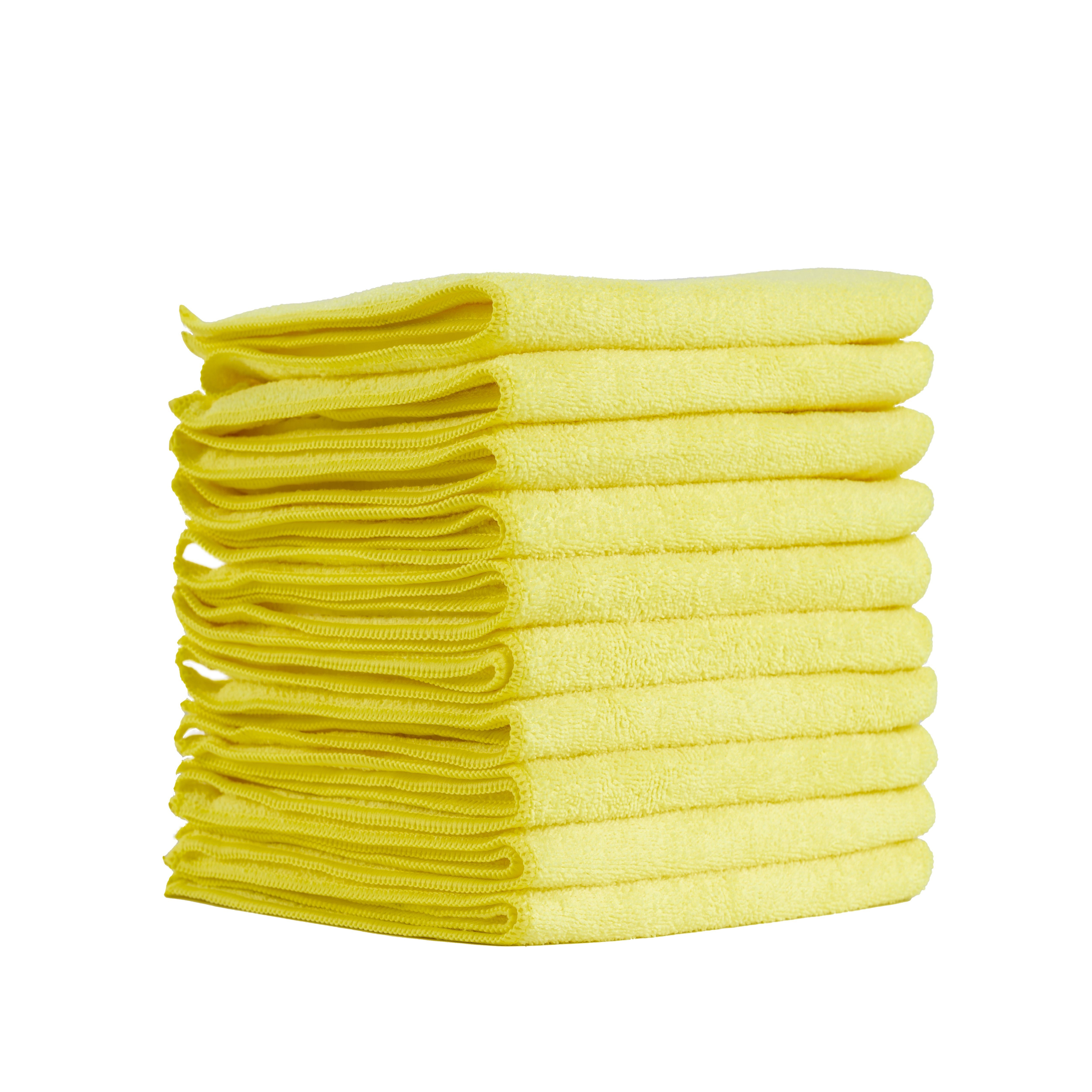 (Mikrofaser, Putzlappen) Reinigungstücher One Home gelb Mikrofasertücher 40x40 cm, Putztücher 5-tlg.,