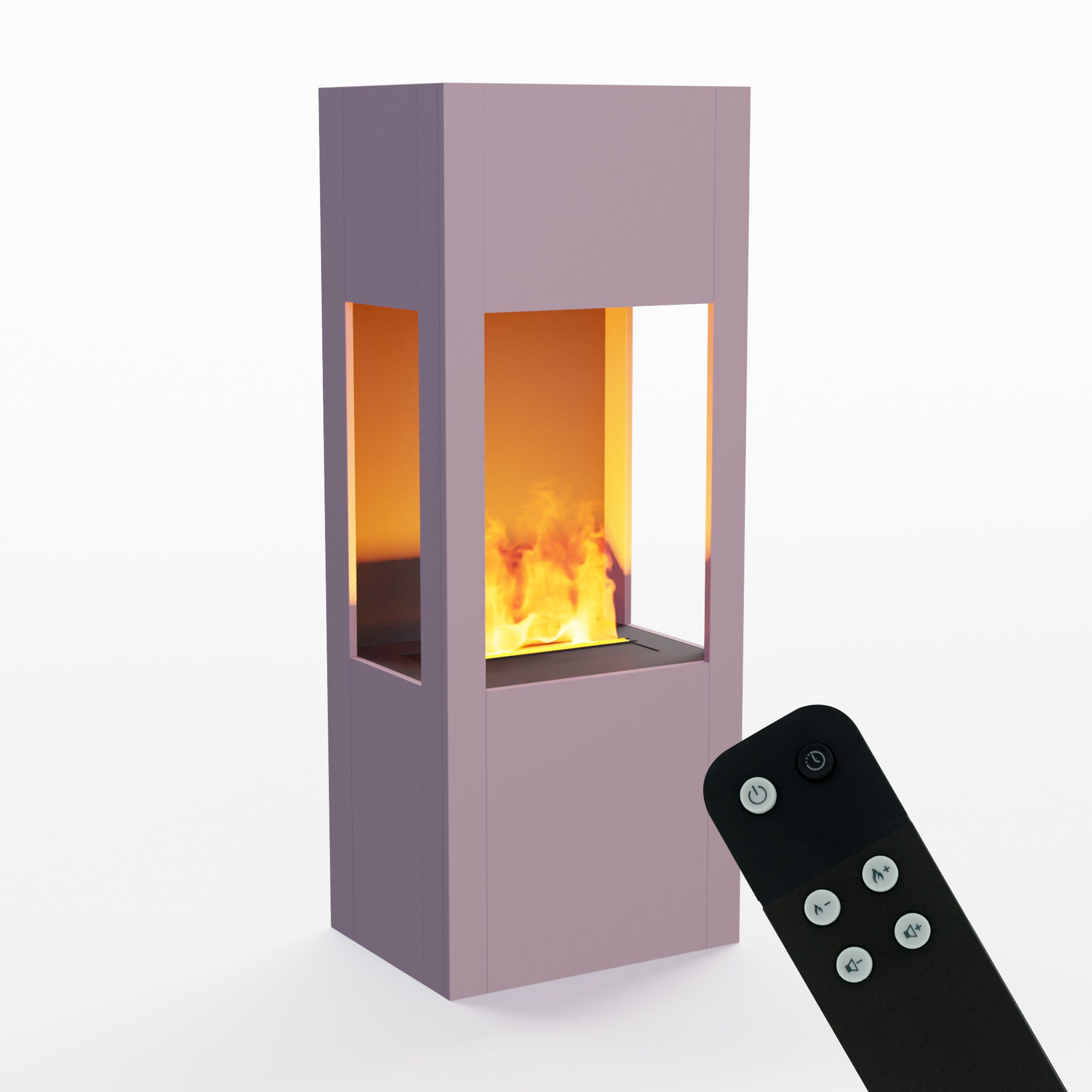GLOW FIRE Elektrokamin Böll Multicolor Wasserdampf Kamin, Standkamin, Elektrischer Kamin, Wasserdampfkamin mit 3D Feuer und Knisterfunktion