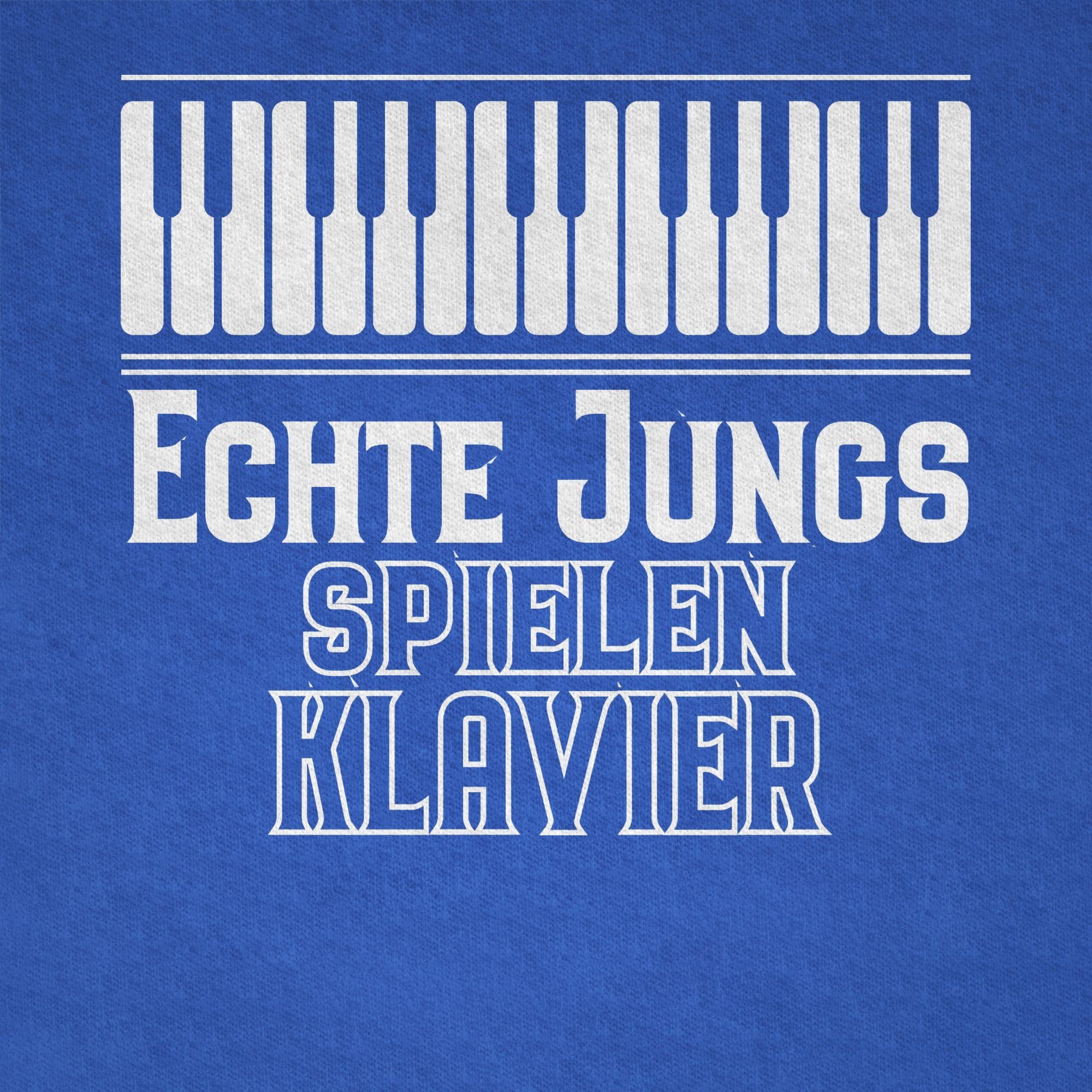 T-Shirt Echte 3 spielen Kinder Statement Royalblau Jungs Klavier Sprüche Shirtracer