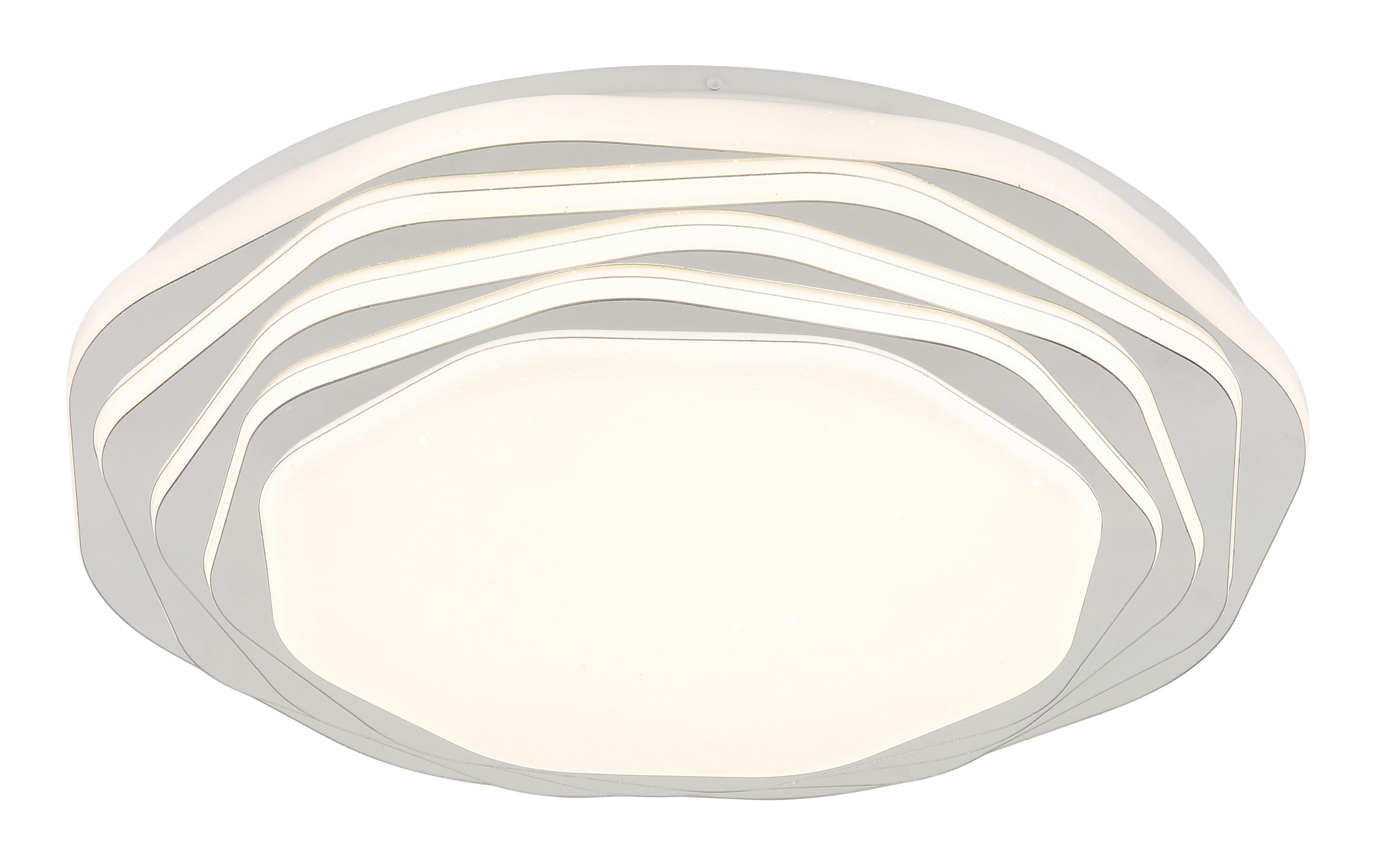 GLOBO LIGHTING LED Deckenleuchte FLORDELIS, Memoryfunktion, LED fest integriert, Deckenlampe/rund/Wohnzimmer/Schlafzimmer/elegant