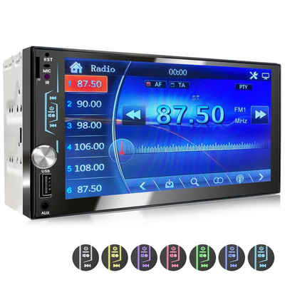 XOMAX »XOMAX XM-2V783 Autoradio mit 7 Zoll Touchscreen Bildschirm (kapazitiv), Mirrorlink, Bluetooth, USB, AUX, SD, 2 DIN« Autoradio