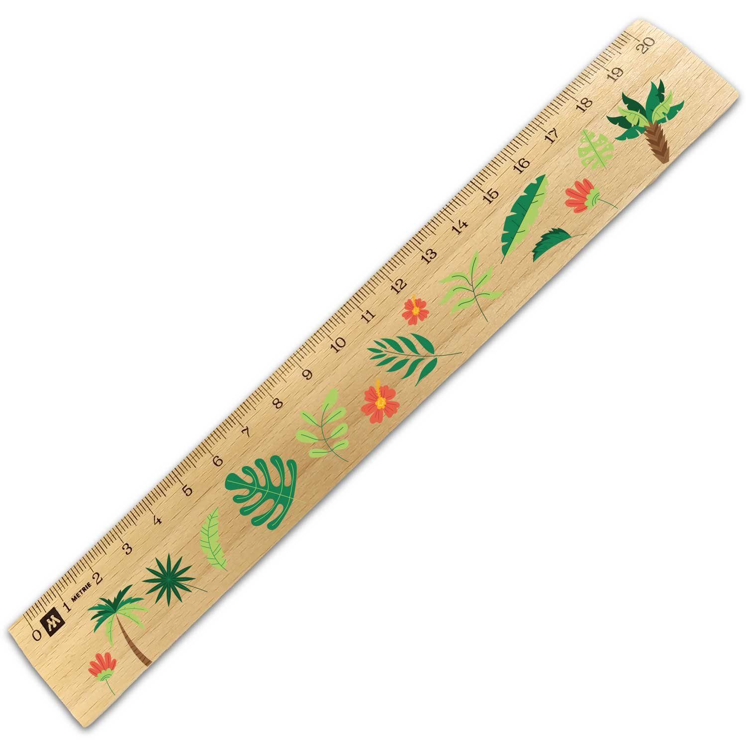GRAVURZEILE Lineal im Jungle Design - zur Einschulung - für Kinder -, Geschenk für die Schule
