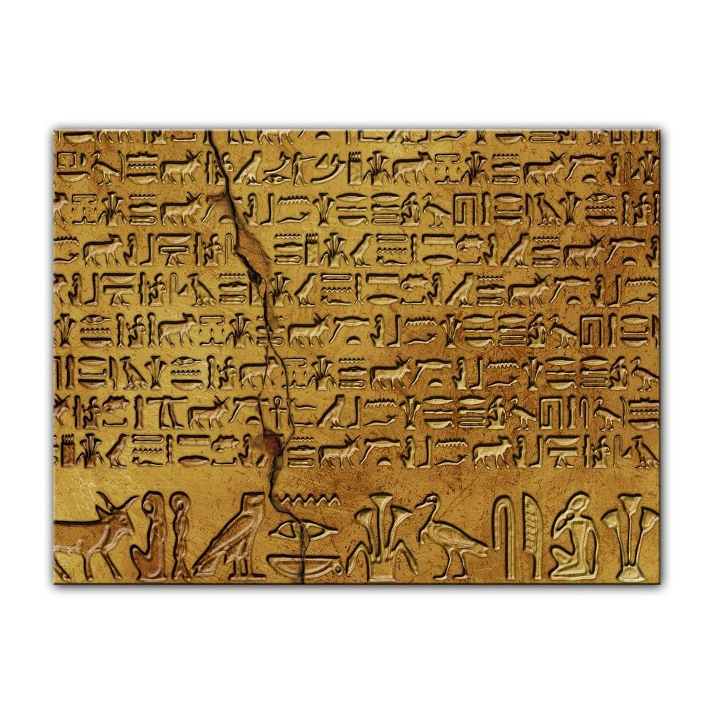 Bilderdepot24 Leinwandbild Hieroglyphen, Vintage
