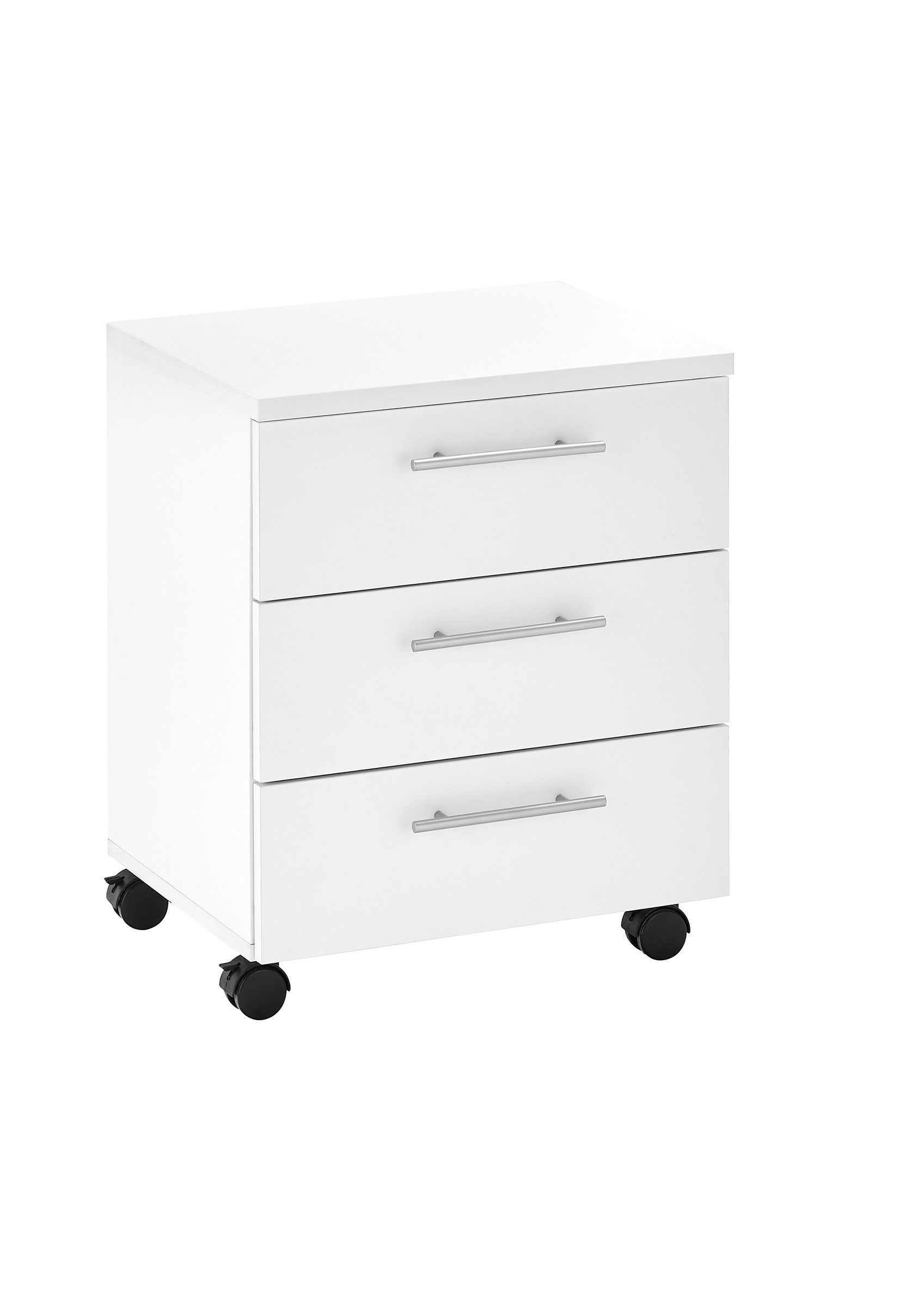 Bega Consult Rollcontainer 3 Schubladen, 4 Rollen, in Weiß - 40x56x39cm (BxHxT)