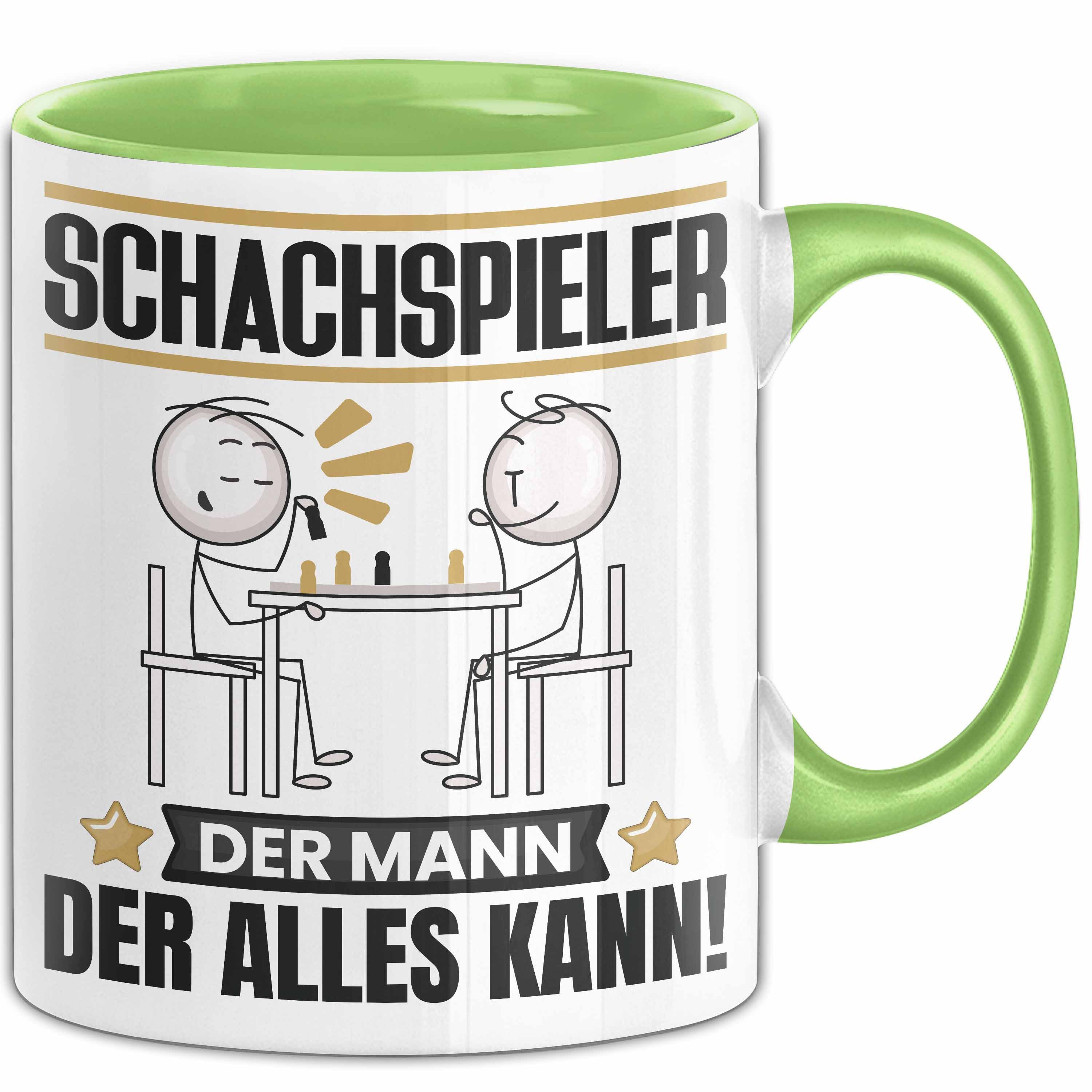 Trendation Tasse Schachspieler Tasse Geschenk für Schachspieler Der Mann Der Alles Kann, Keramik