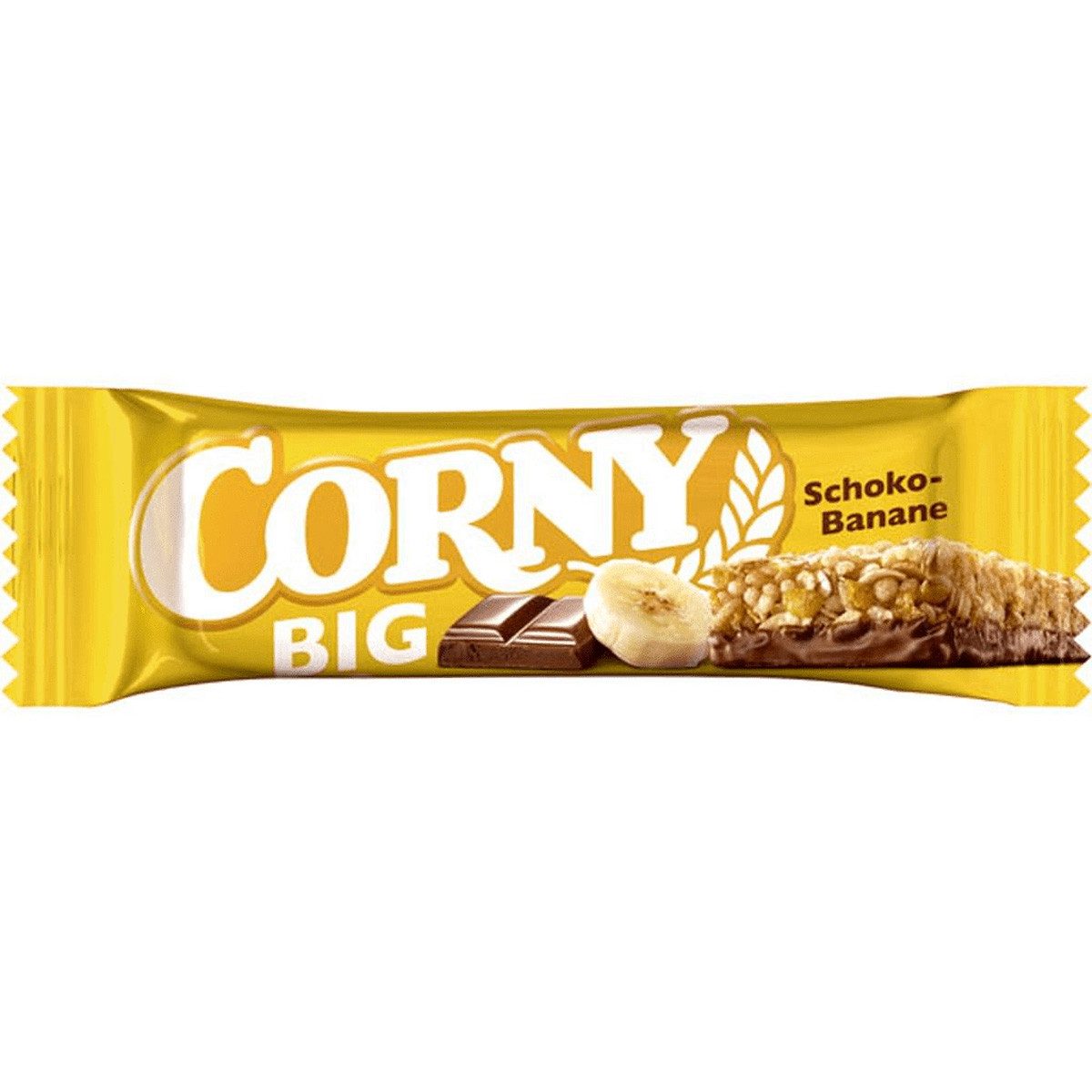 CORNY Cerealien, Corny Big Schoko Banane Milchschokolade und Bananenstückchen 50g
