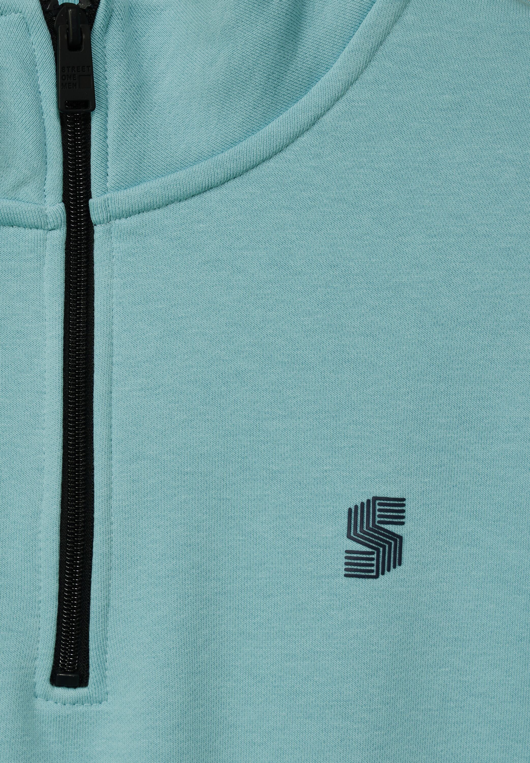 STREET ONE MEN Sweatshirt mit Stehkragen