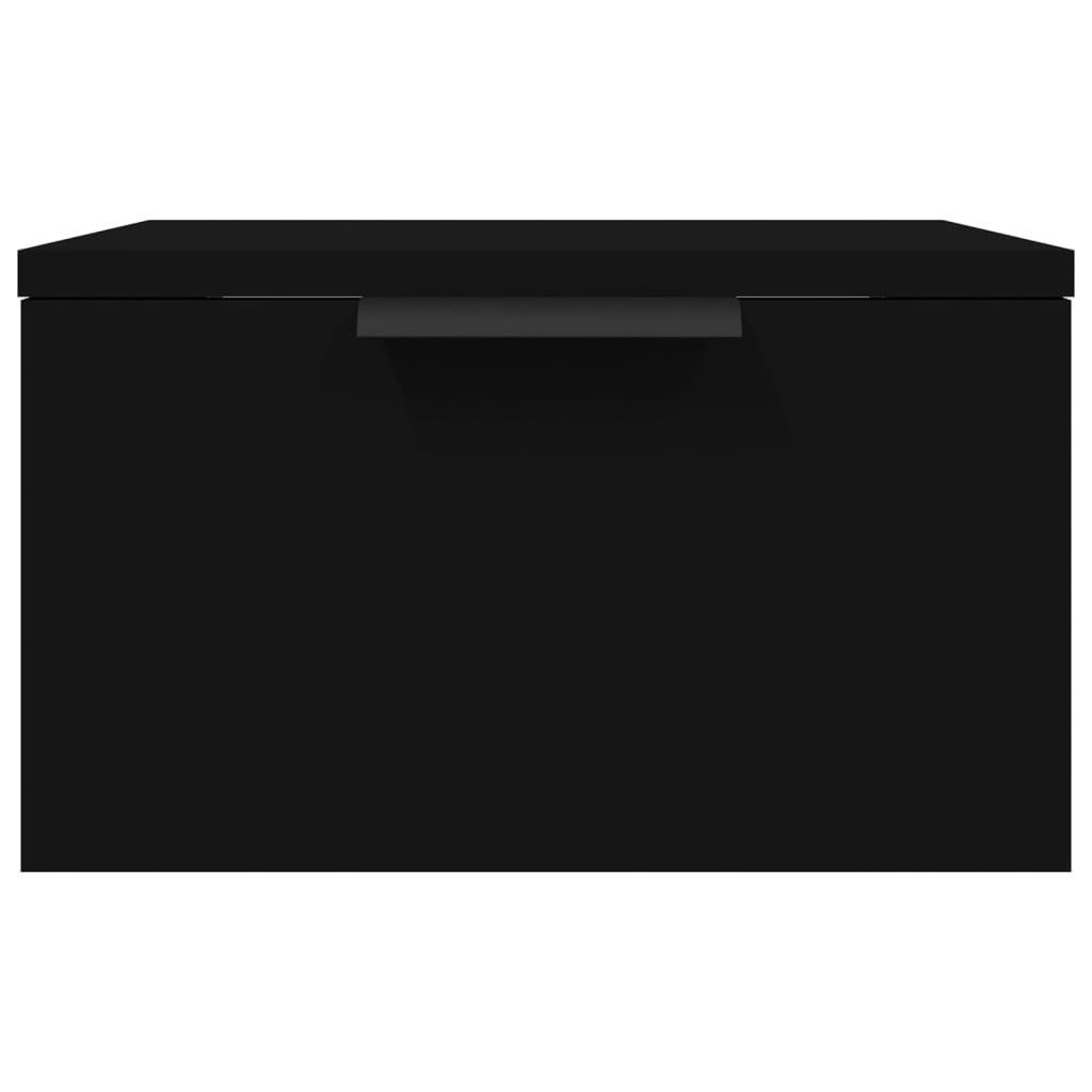 vidaXL Schwarz Wand-Nachttisch 34x30x20 (1-St) Fächerschrank cm