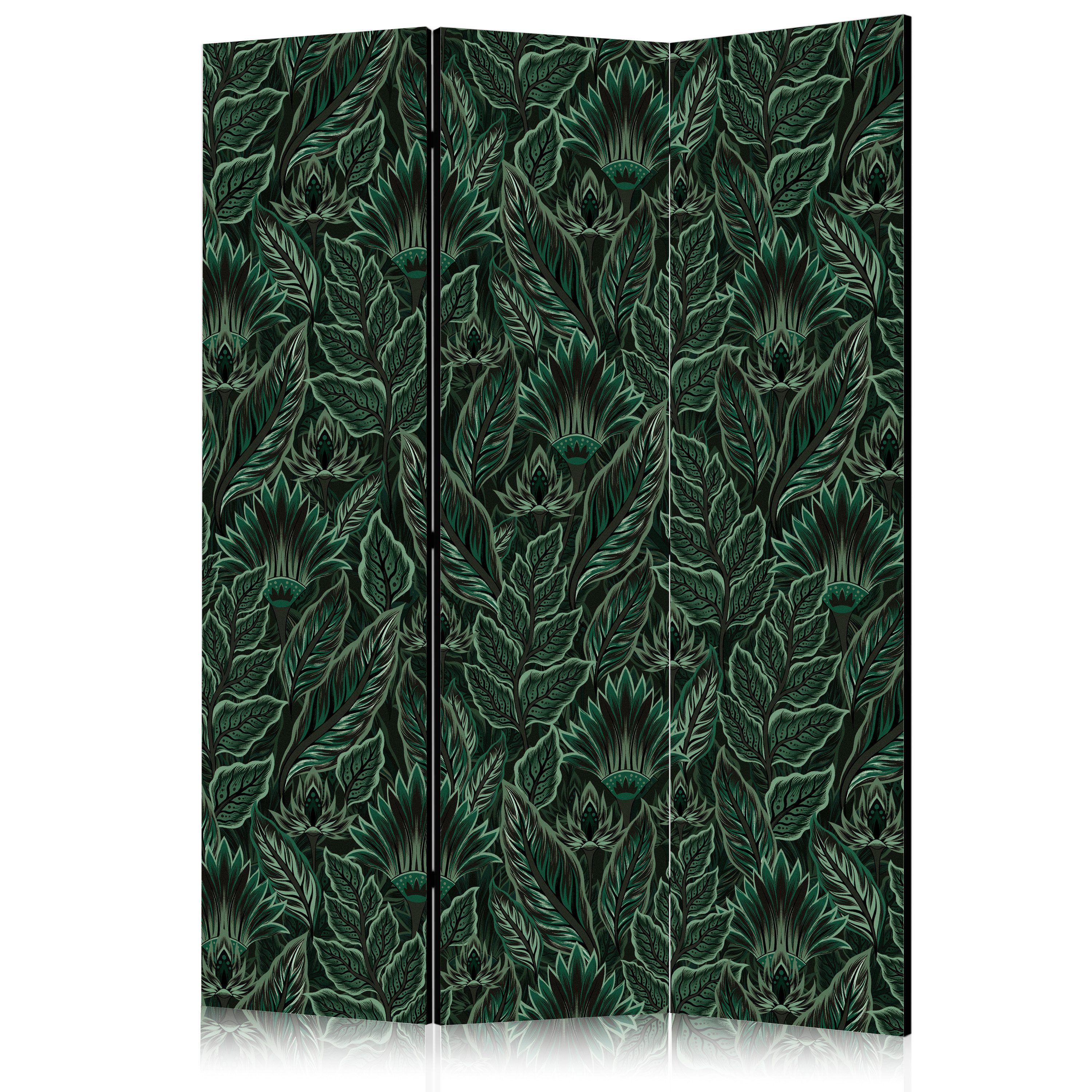 Muralo Paravent 3-teilig Raumteiler klappbar Grüne Blätter (Packung, 1 St., 135x172 cm), 3 Varianten, für das Schlafzimmer, das Wohnzimmer