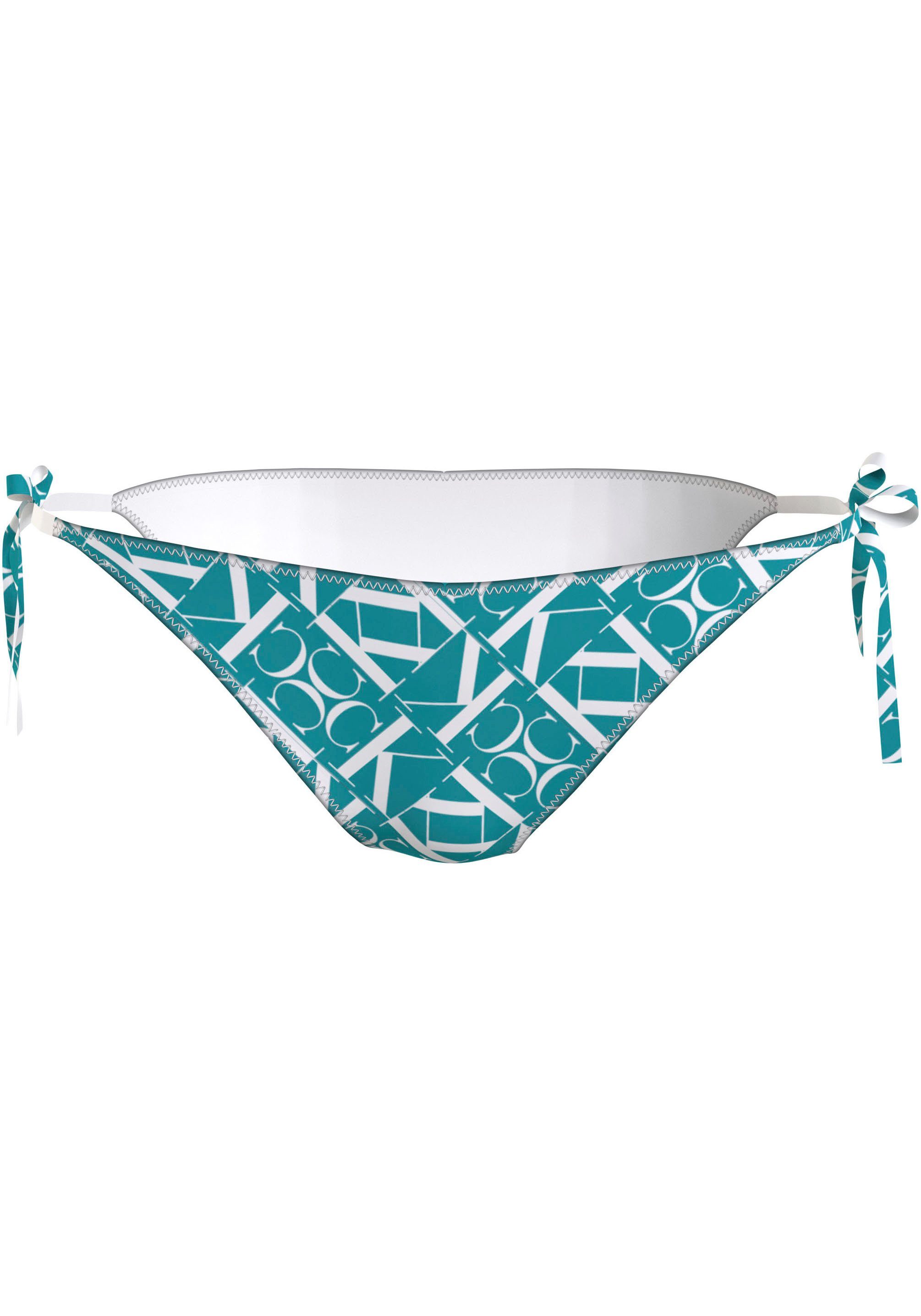 CALVIN KLEIN SWIMWEAR Bikini-Hose STRING SIDE TIE-PRINT mit Allover-Print mehr