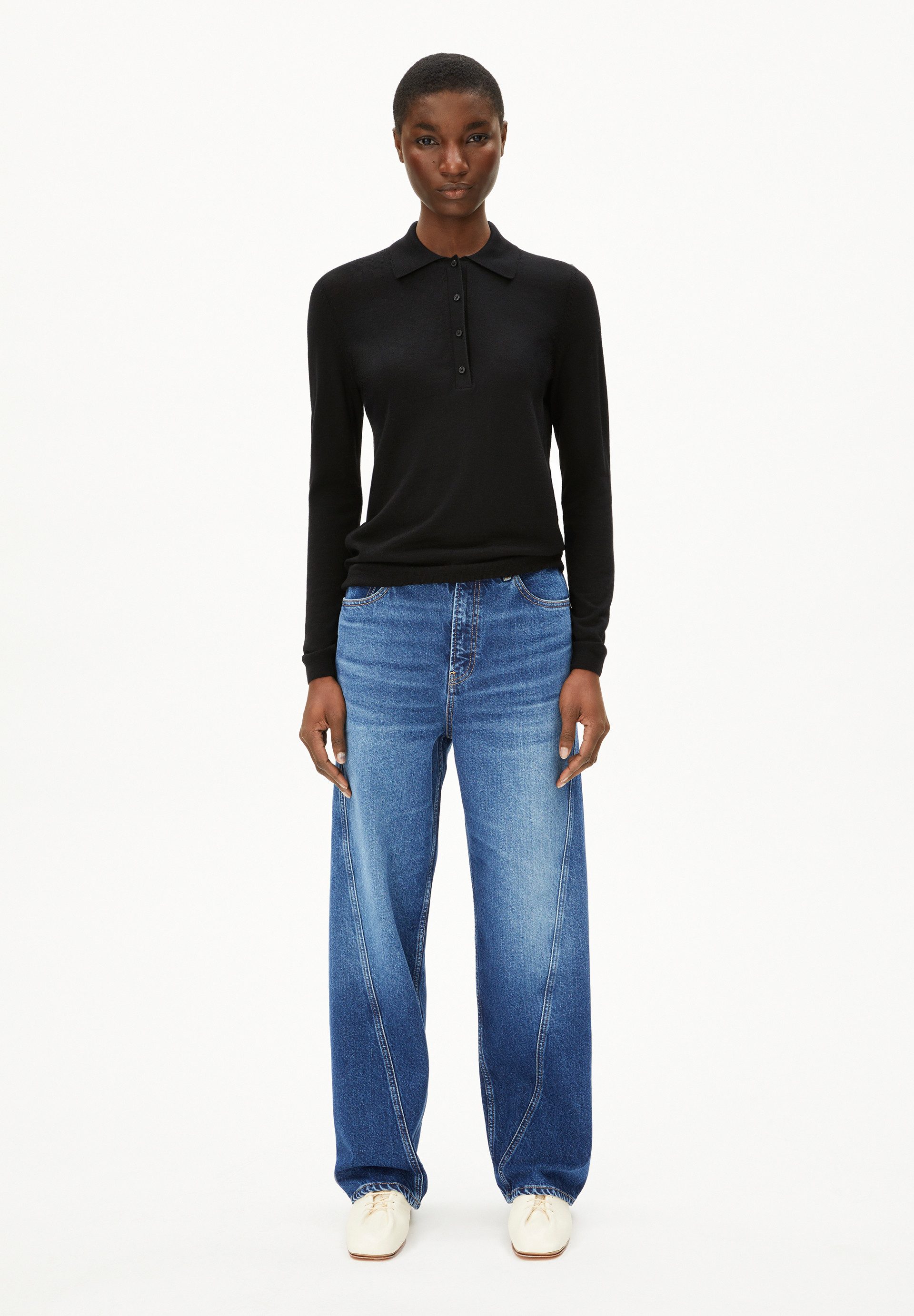 Armedangels Boyfriend-Jeans HAAYI Wide Leg Low Waist aus recycelter Baumwol günstig online kaufen