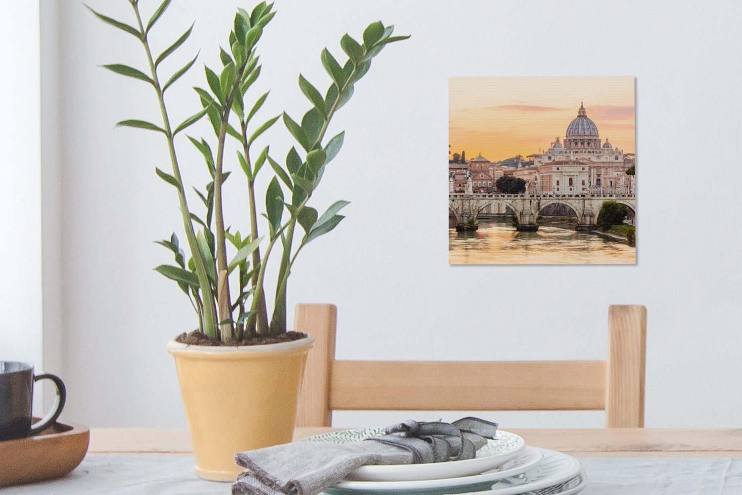 Wohnzimmer Skyline für (1 Leinwandbild St), Rom, Bilder OneMillionCanvasses® - Leinwand Italien - Schlafzimmer