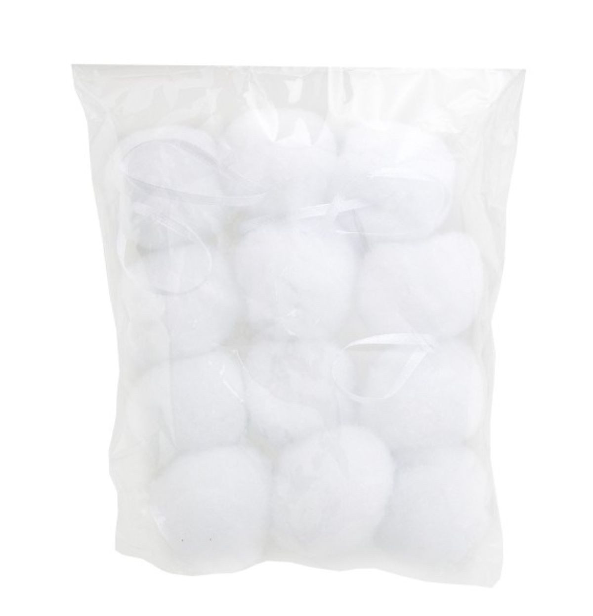 RIFFELMACHER & WEINBERGER Weihnachtsbaumkugel Schneebälle 3 cm zum Hängen, 24 Stück, Weich & l