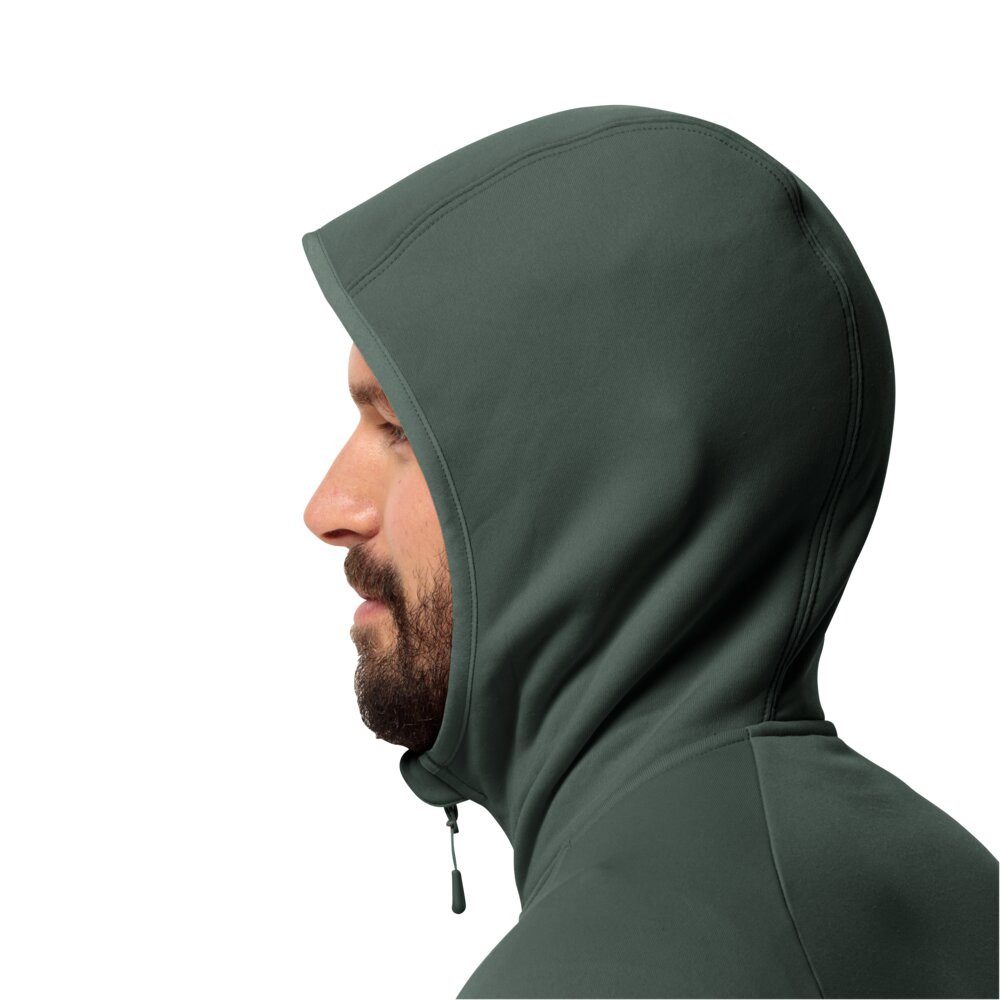Jack Wolfskin Fleecejacke Baiselberg Hooded Full Zip (Kapuze, elastisch, schnelltrocknend)