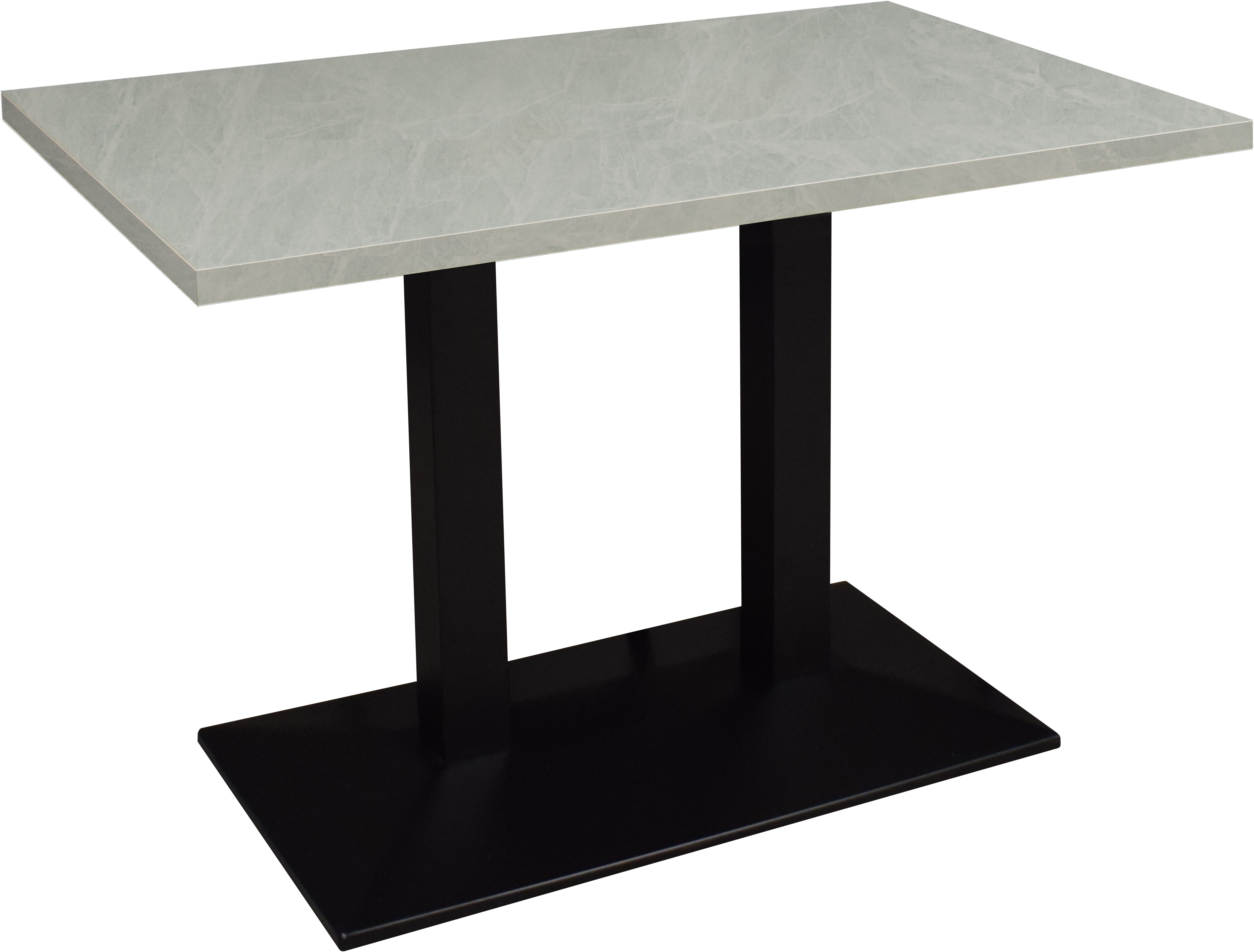 Mäusbacher Bistrotisch Big Bistro Metall, Doppelsäulengestell, eckige Platte BHT 120x75x70 cm