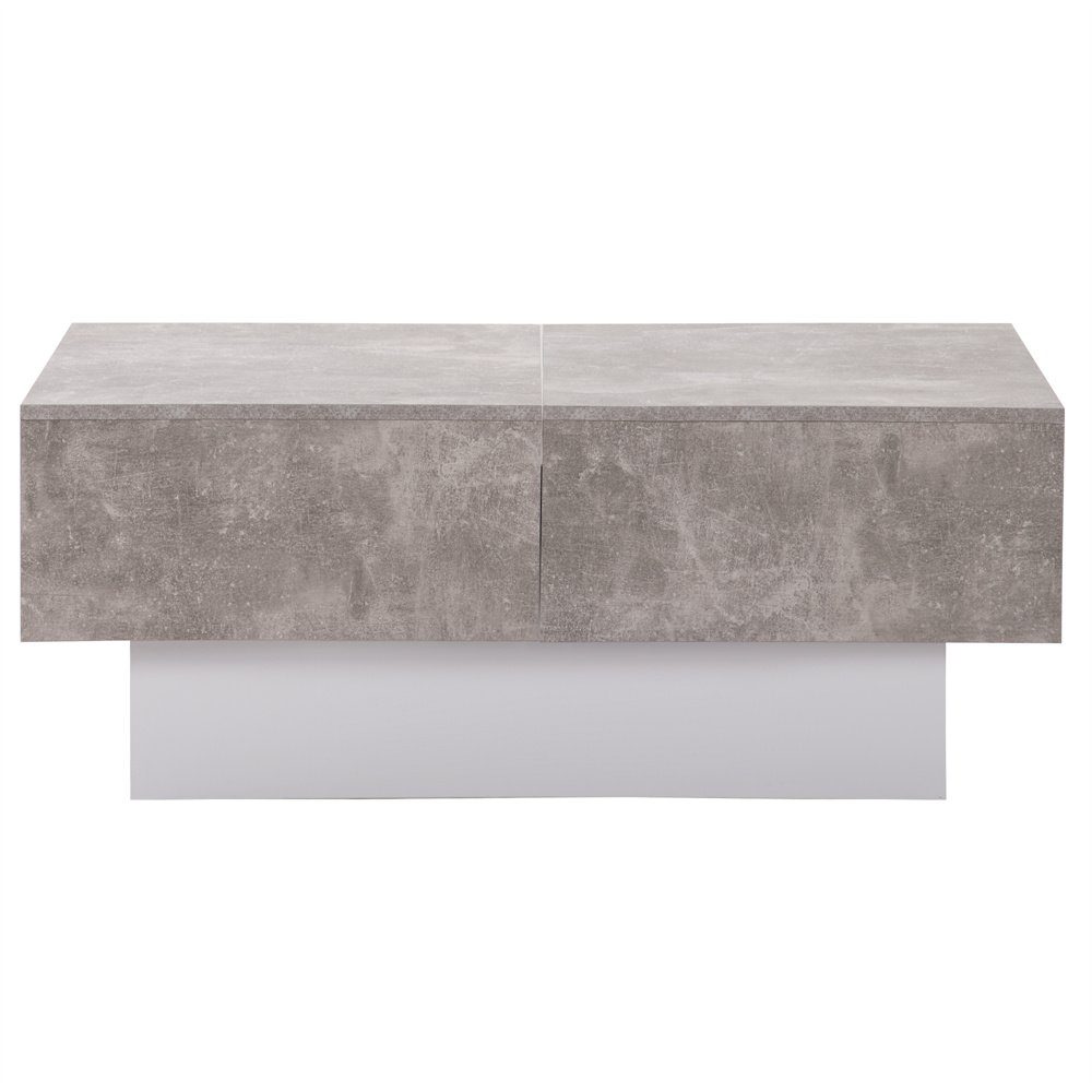 grau mit 102-159x60x40cm und Fangqi Beistelltisch Tisch ausziehbarem Couchtisch,Wohnzimmertisch,Tische Stauraum,