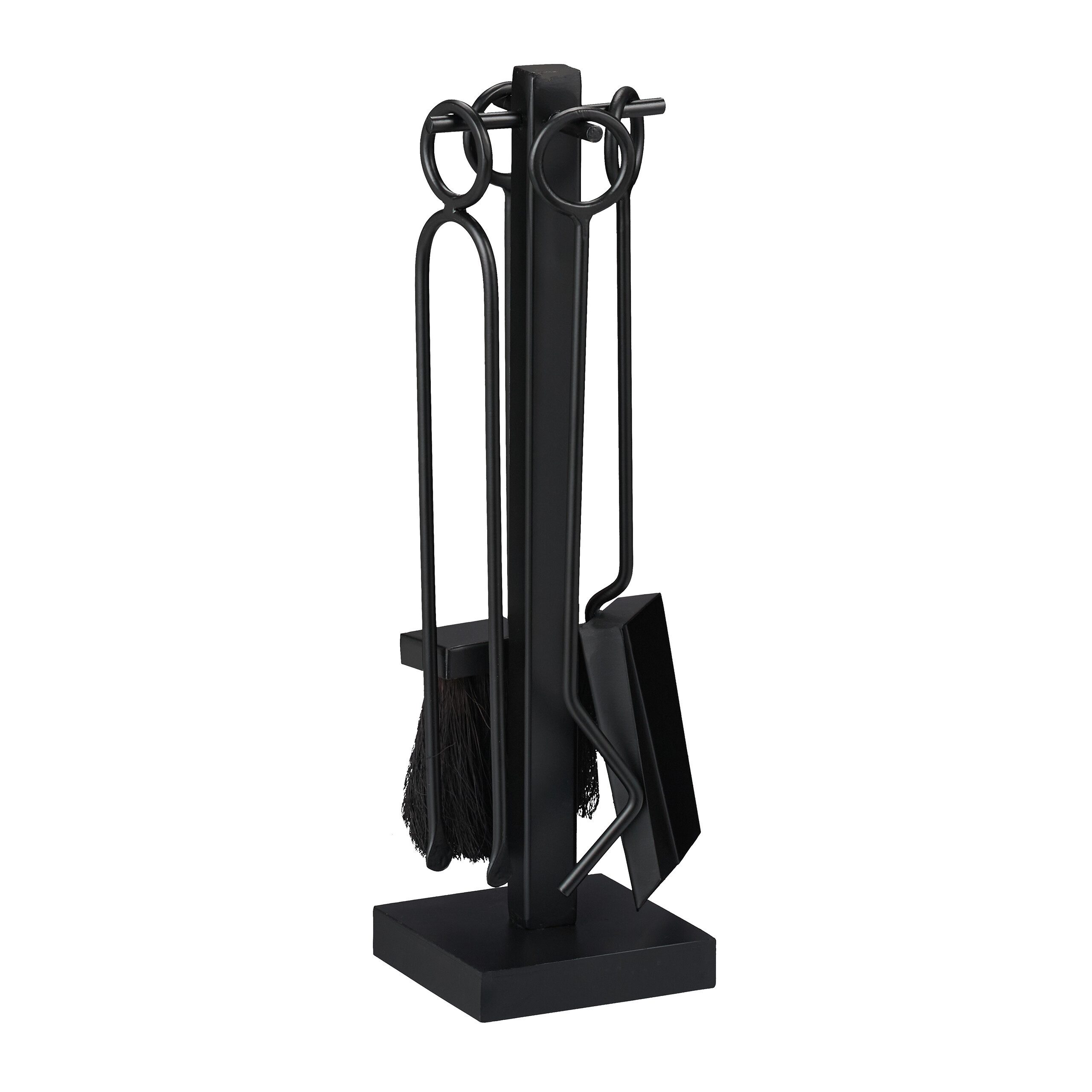 relaxdays Kamingarnitur 5-teiliges Kaminbesteck schwarz, (5-teiliges günstig online kaufen