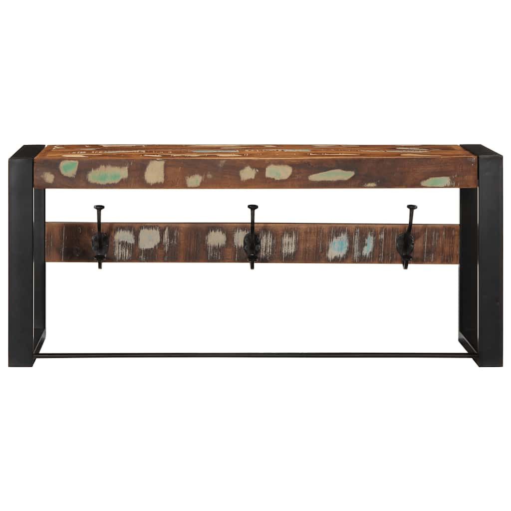 vidaXL Garderobenständer Garderobe Mehrfarbig 80x35x35 cm Altholz Massiv, (1 St)