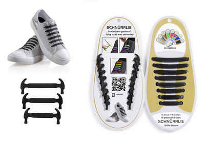 SCHNÜRRLIE Schnürsenkel Silikon Schnürbänder - elastische flache Laces, für Sneaker, Turnschuhe, Sportschuhe uvm