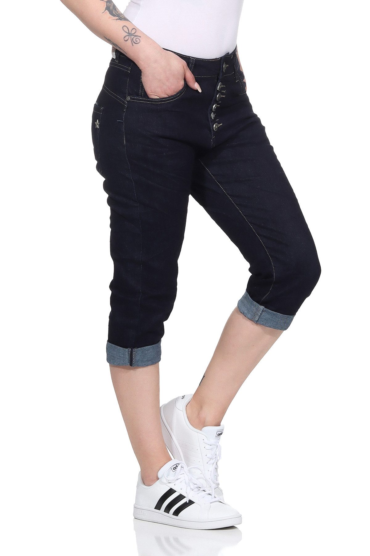 Jewelly 3/4-Jeans 80 Capri Jeans Streetwear