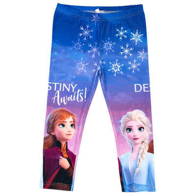 Disney Frozen Leggings Disney Eiskönigin Mädchen Leggings Hose mit Anna und ELSA Motive