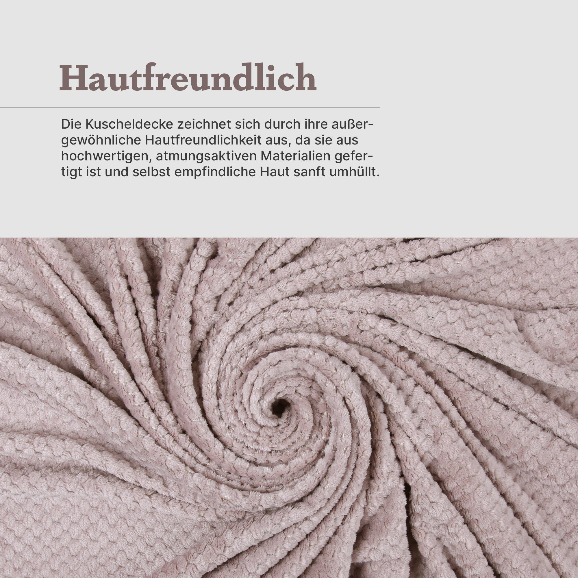 Wohndecke "Popcorn" mit Cashmere Soft-Touch 150x200 cm, Bestlivings, Mikrofaser, 300 g/m², pflegeleicht – Bild 5 von 5