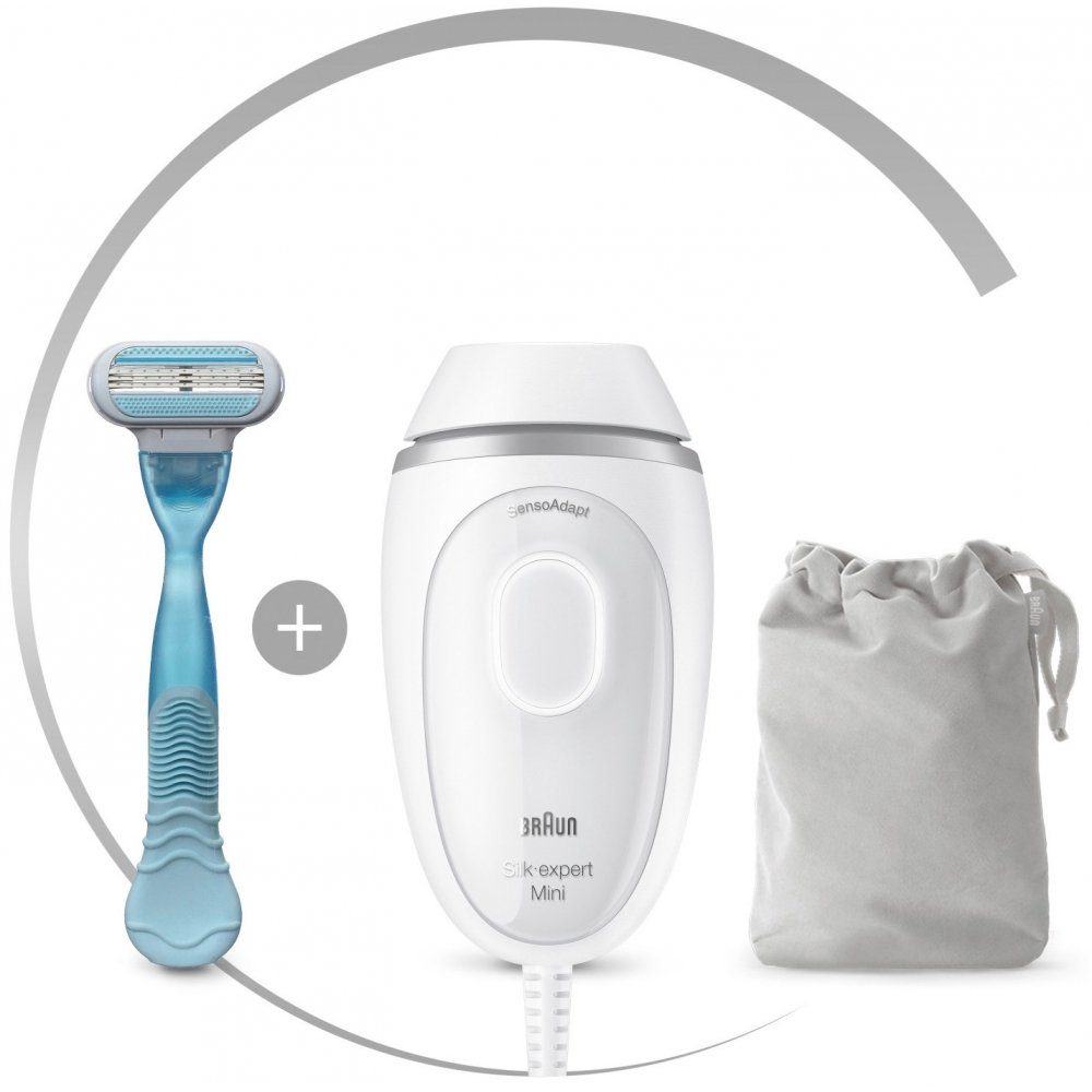 Braun IPL-Haarentferner Silk-expert Mini PL1124 - IPL-Haarentferner - weiß/silber