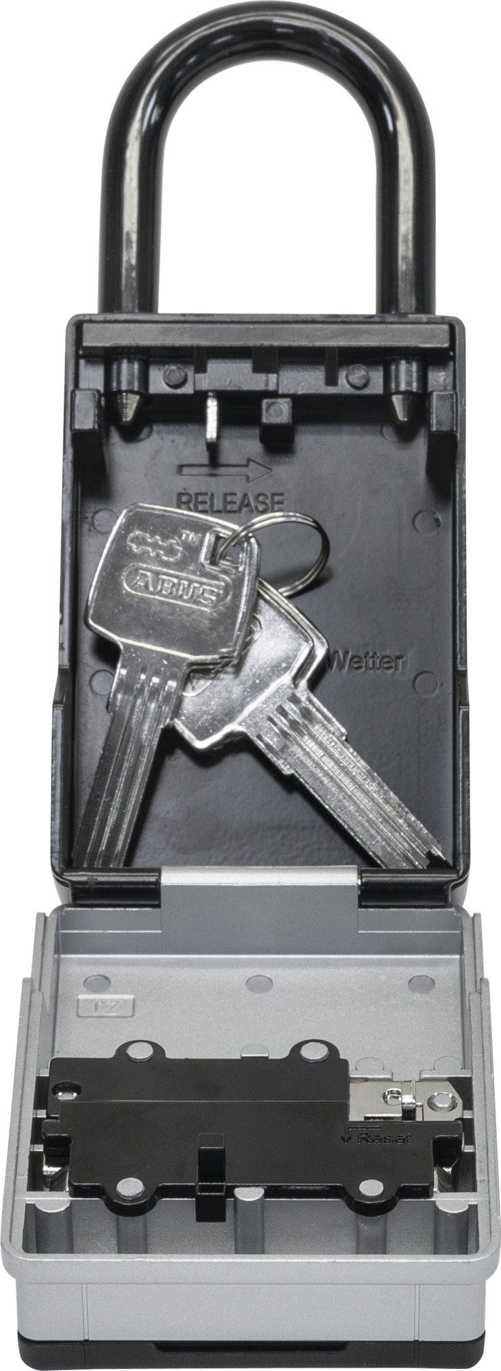 ABUS Schlüsselkasten KeyGarage™ 737 Mini - Schlüsselbox mit Bügel zur Befestigung (Mini), mit 4-stelligem Zahlencode - für Schlüssel oder kleine Wertgegenstände