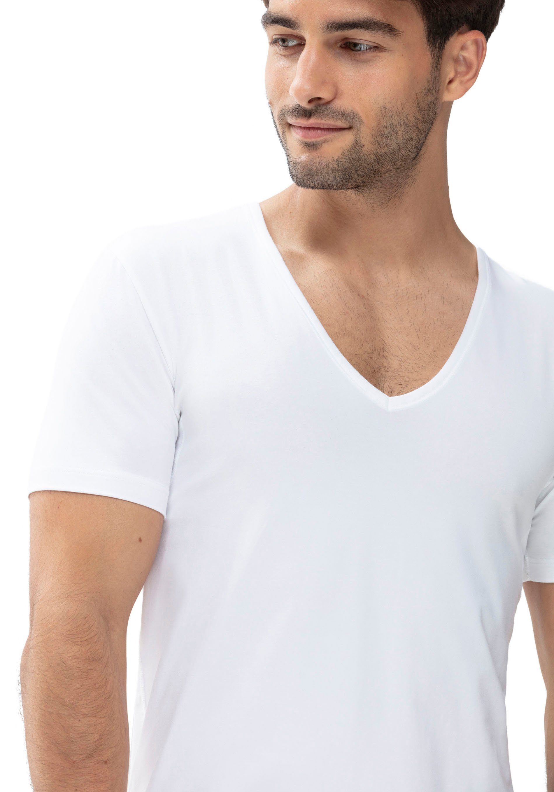 Mey Tanktop Dry Cotton mit V-Ausschnitt, breite Träger, Single Jersey-Qualität