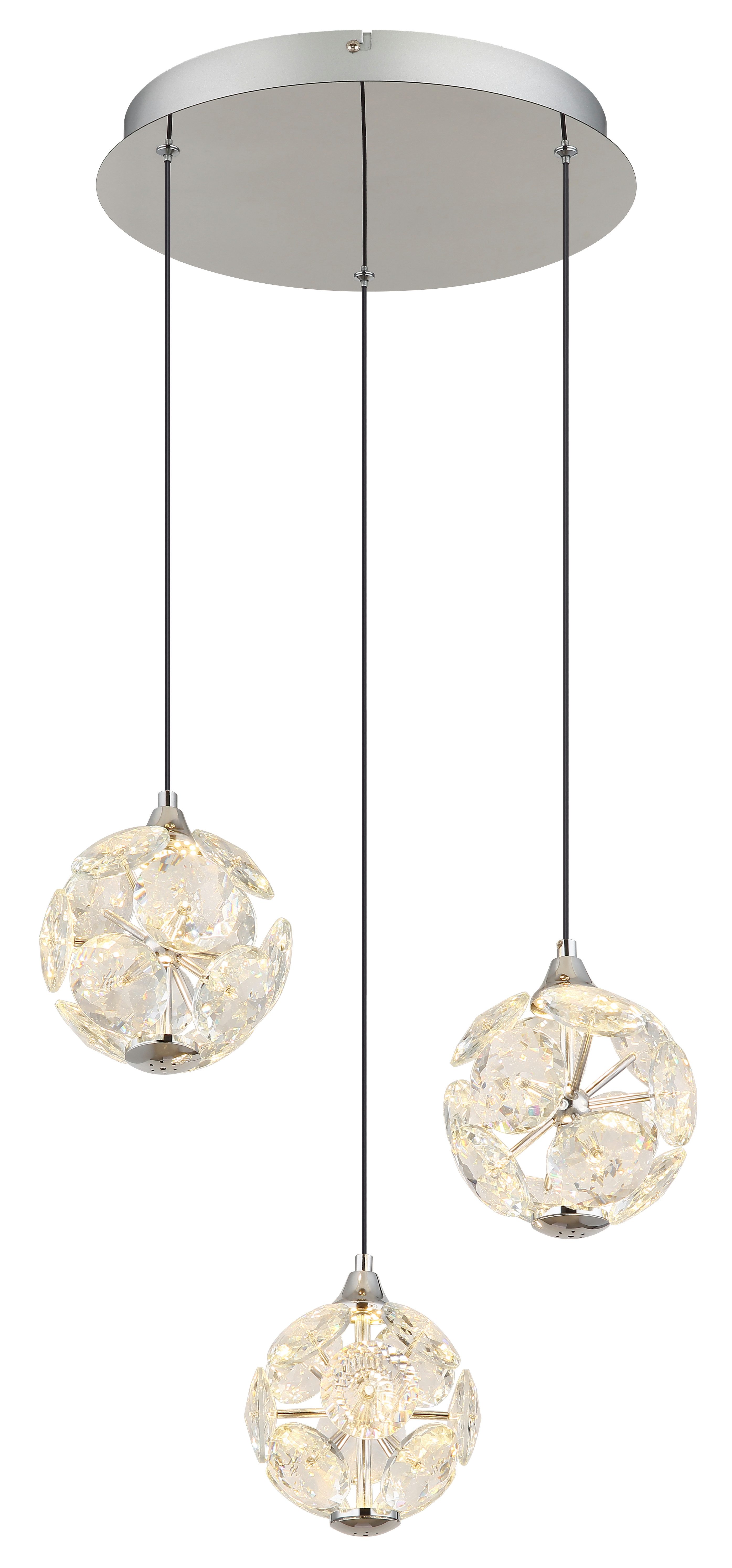 GLOBO LIGHTING Hängeleuchte VIRINA, LED fest integriert, Warmweiß, Hängelampe Esszimmer-Leuchte Esstischleuchte Wohnzimmer