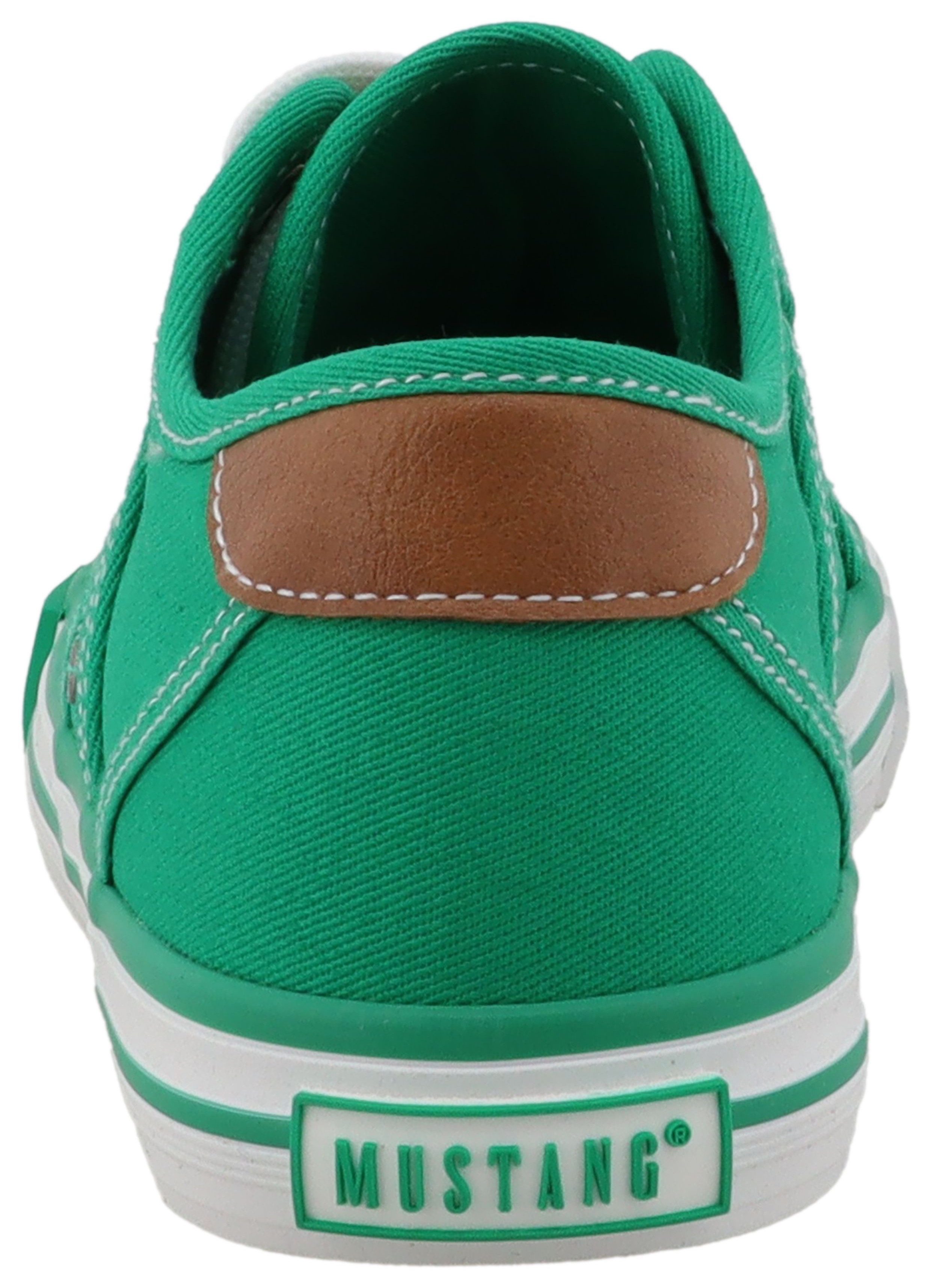 Mustang Shoes Gaspare Sneaker Freizeitschuh, Halbschuh, Schnürschuh mit auffälliger Kontrastnaht