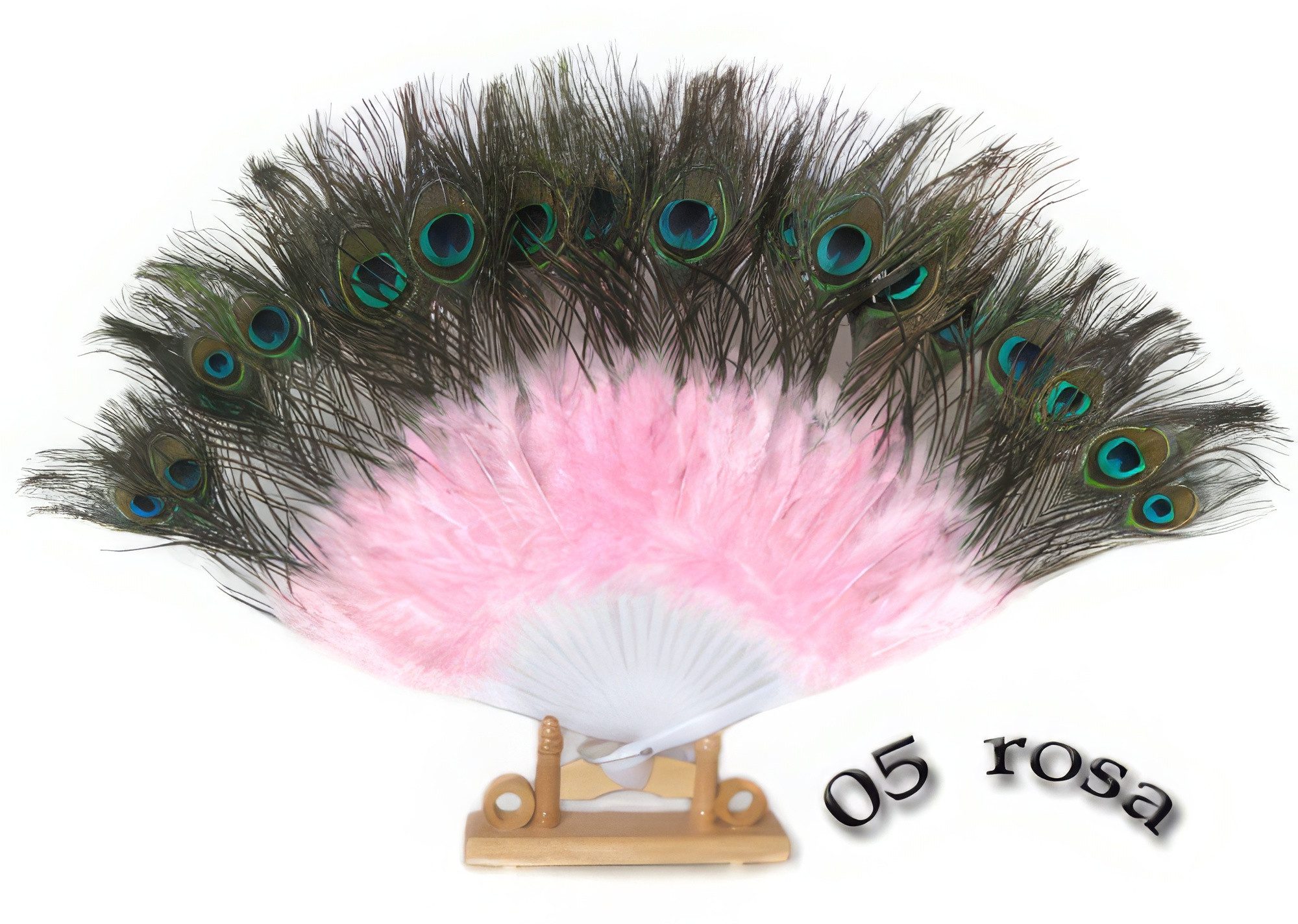 Yudu Handfächer Pfauenfedern Fächer Dekofächer Tanzfächer