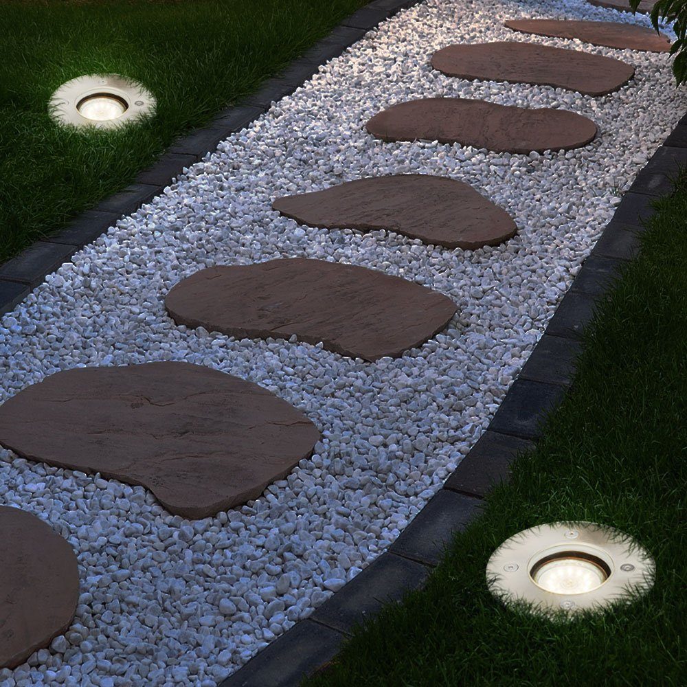 Garten LED Fernbedienung Spot Außen Einbaustrahler, Strahler Boden Farbwechsel, inklusive, Leuchtmittel etc-shop Lampe Einbau Warmweiß,