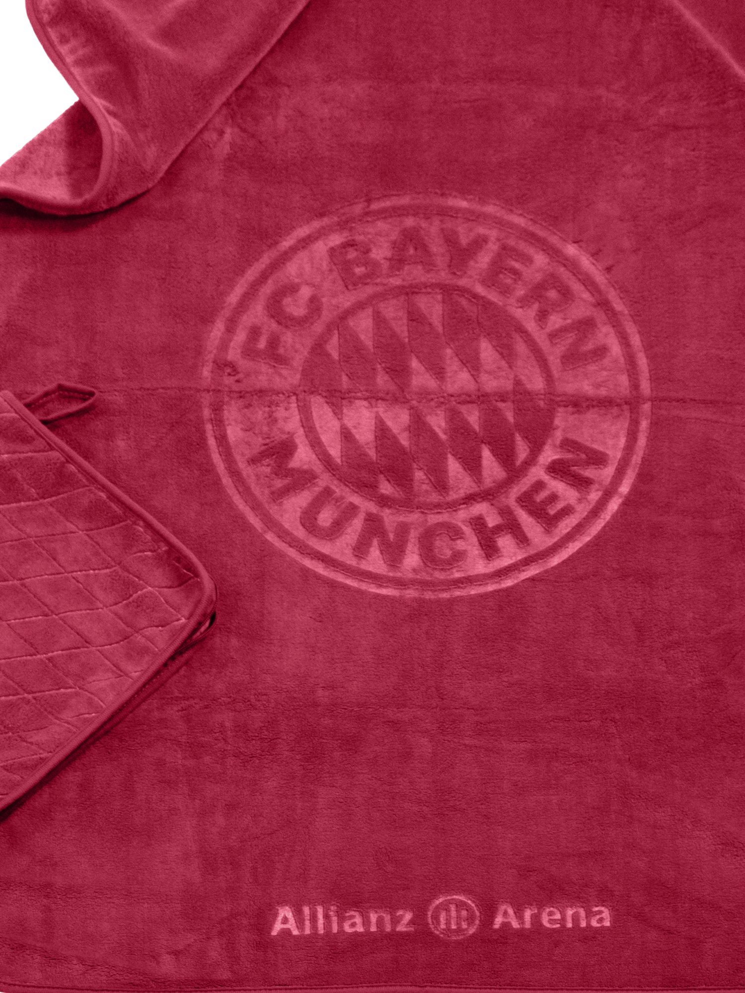 FC Bayern München Kopfkissen FC Bayern München I Stadion Reise Set 2 in 1 I Bordeaux