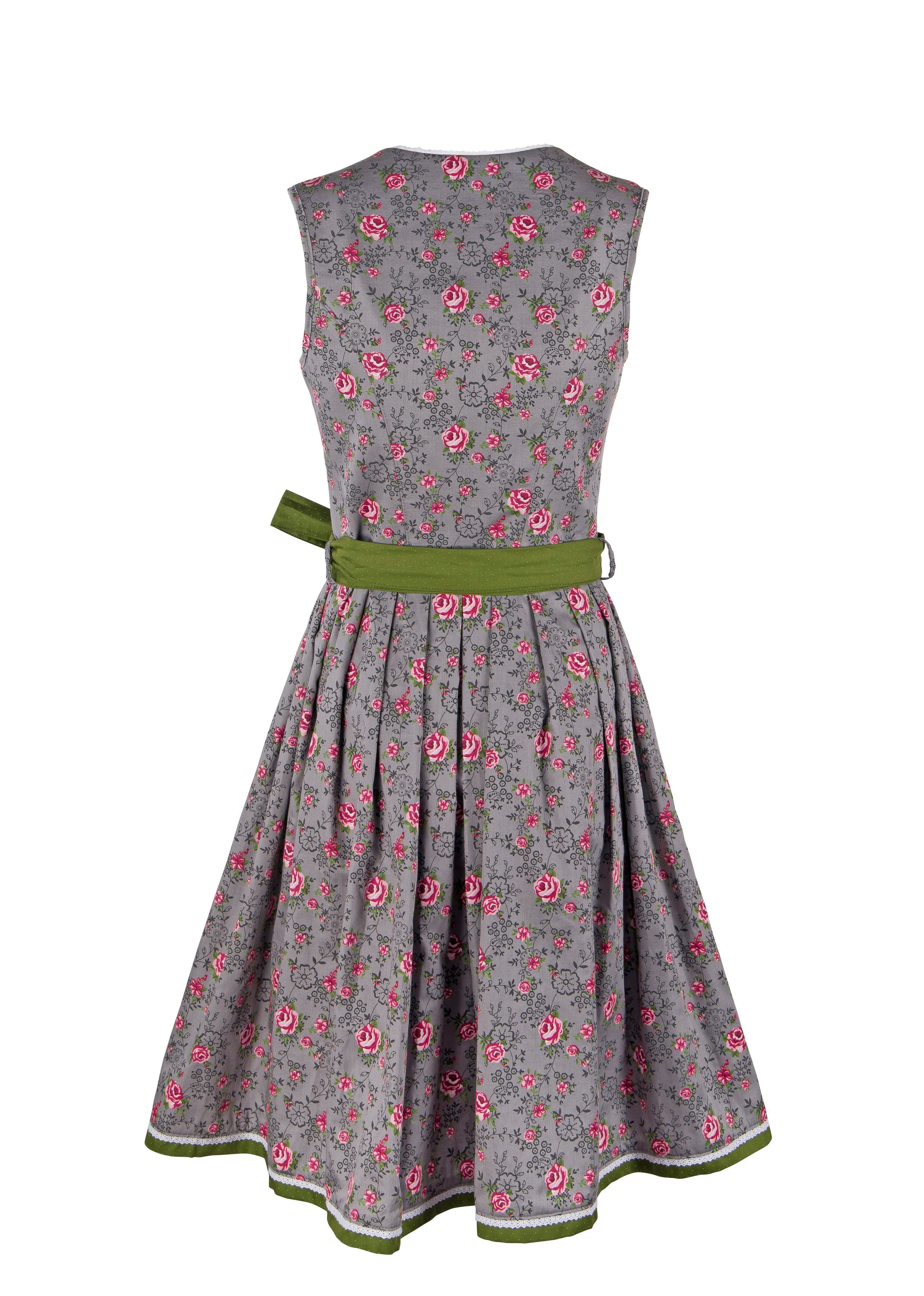 Ramona Lippert Dirndl Clarissa Damen hochgeschlossen 2-teilig grau geblümt günstig online kaufen