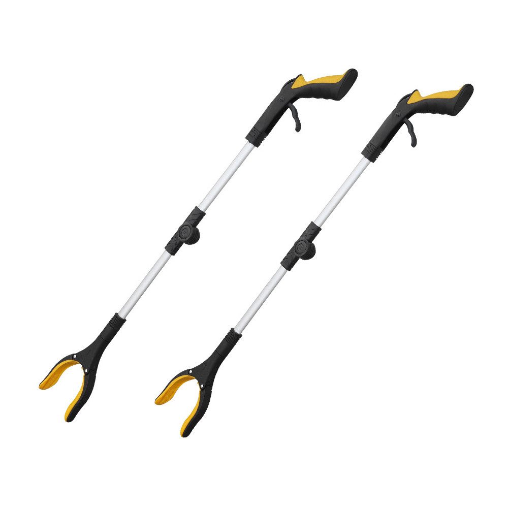 AFKSMILE Greifarm 79cm Greifzange für Senioren - Faltbare Greifer mit 360° Drehkopf, 2-tlg., Aluminium Müllzange für ältere Menschen und eingeschränkte Mobilität