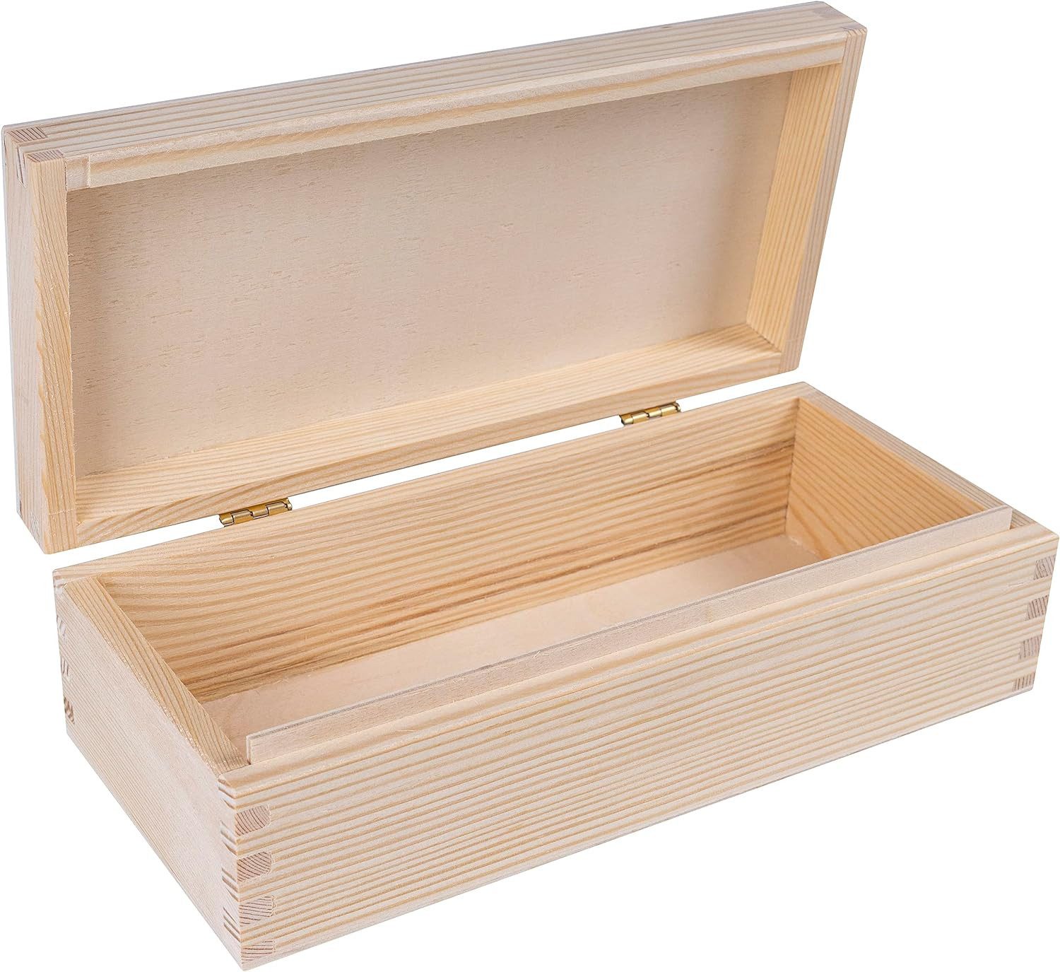 Creative Deco Holzkiste mit Deckel und Schloss Kleine Holzbox Geschenkbox Schatzkiste, Holzschachtel Geschenkbox Schatzkiste, Für Geschenk, Hochzeit, Schmuck