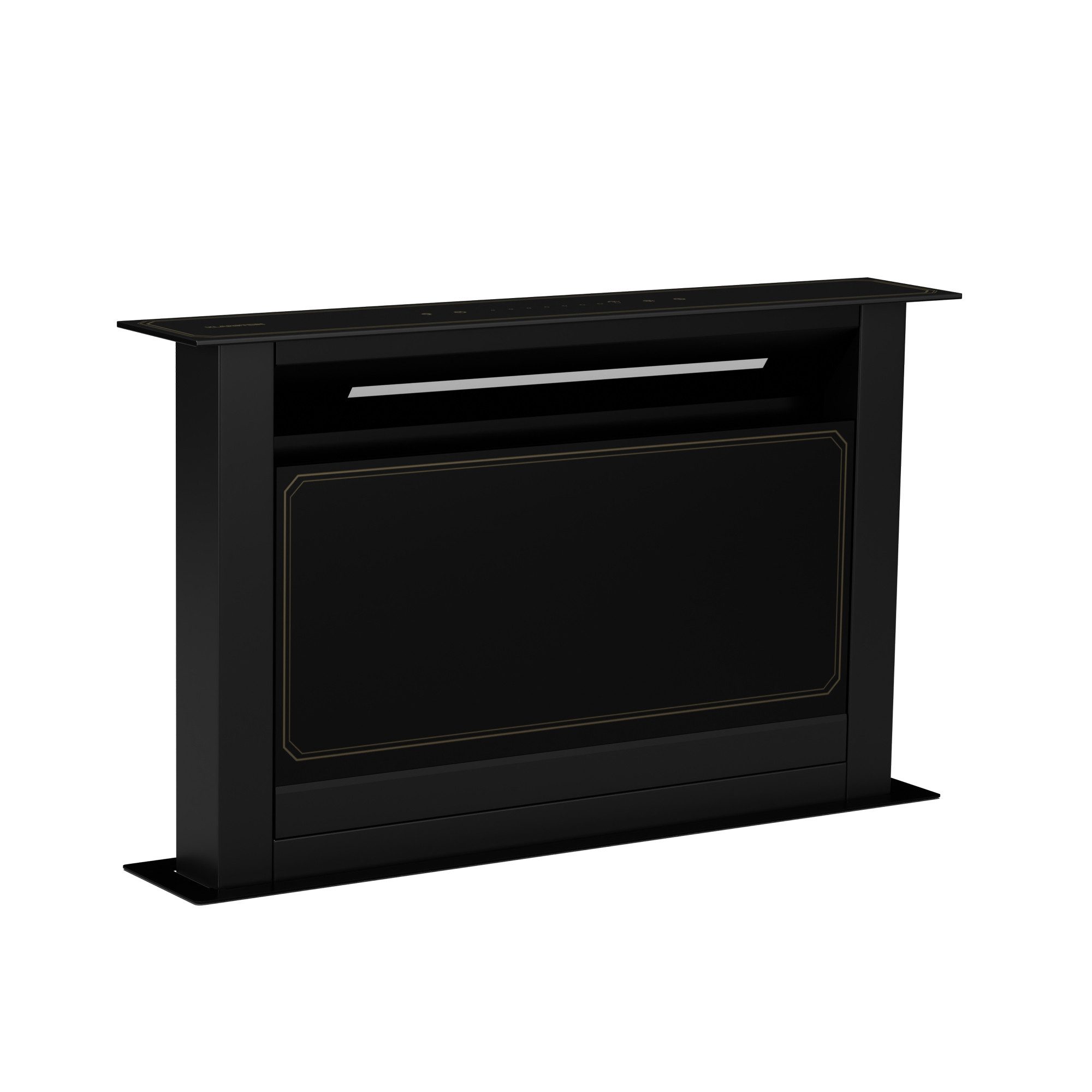 Klarstein Deckenhaube Victoria Serie Victoria Downdraft 60 cm 718 m³/h 8 Stufen Boost 120W BLDC 52 dB Victoria, Dunstabzugshaube Downdraft Abluft Umluft mit LED Touch & Vintage-Optik