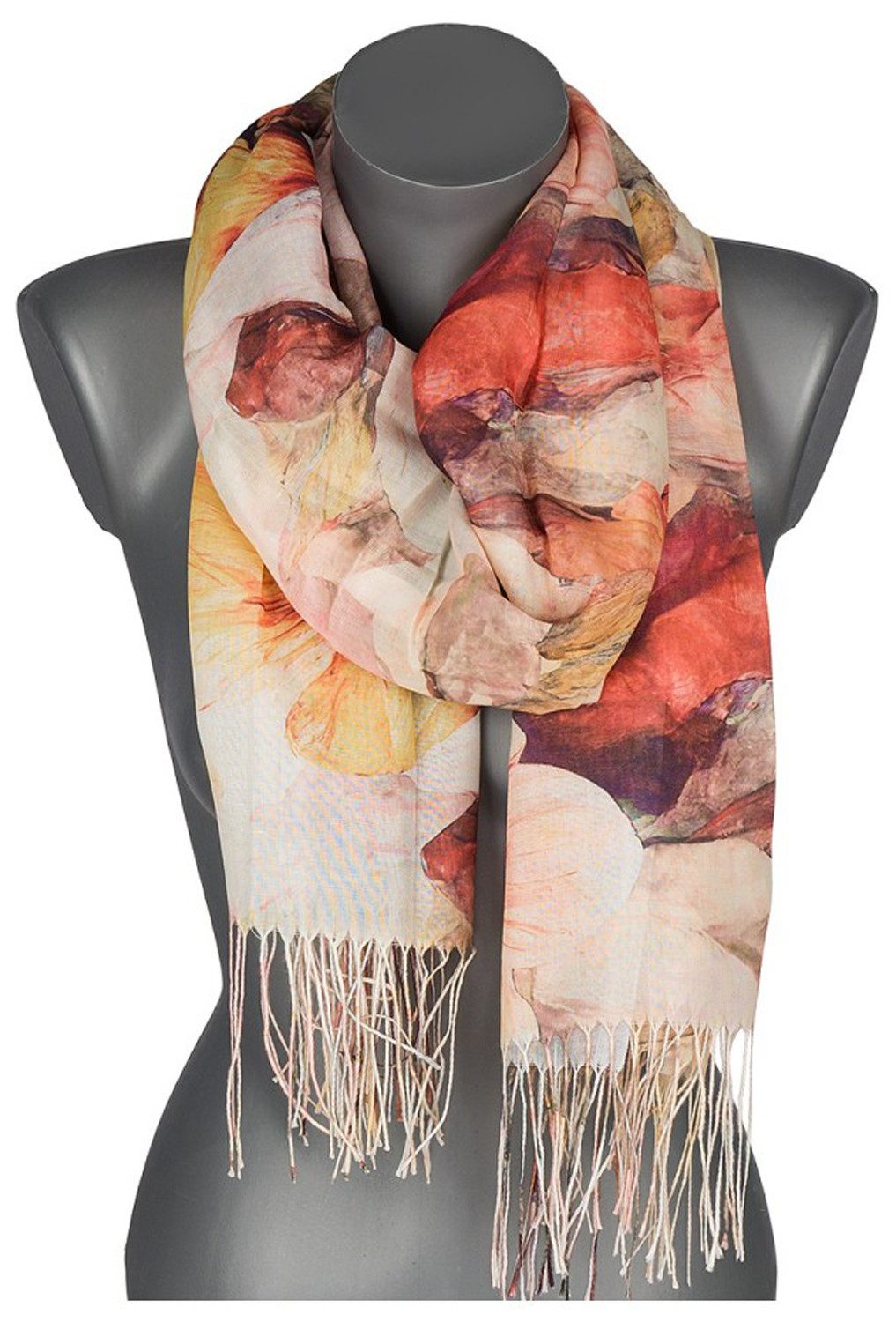 chic4home Schal Color Flow, (1-St. 1-teilig), sommerlicher Damen Schal mit buntem Muster