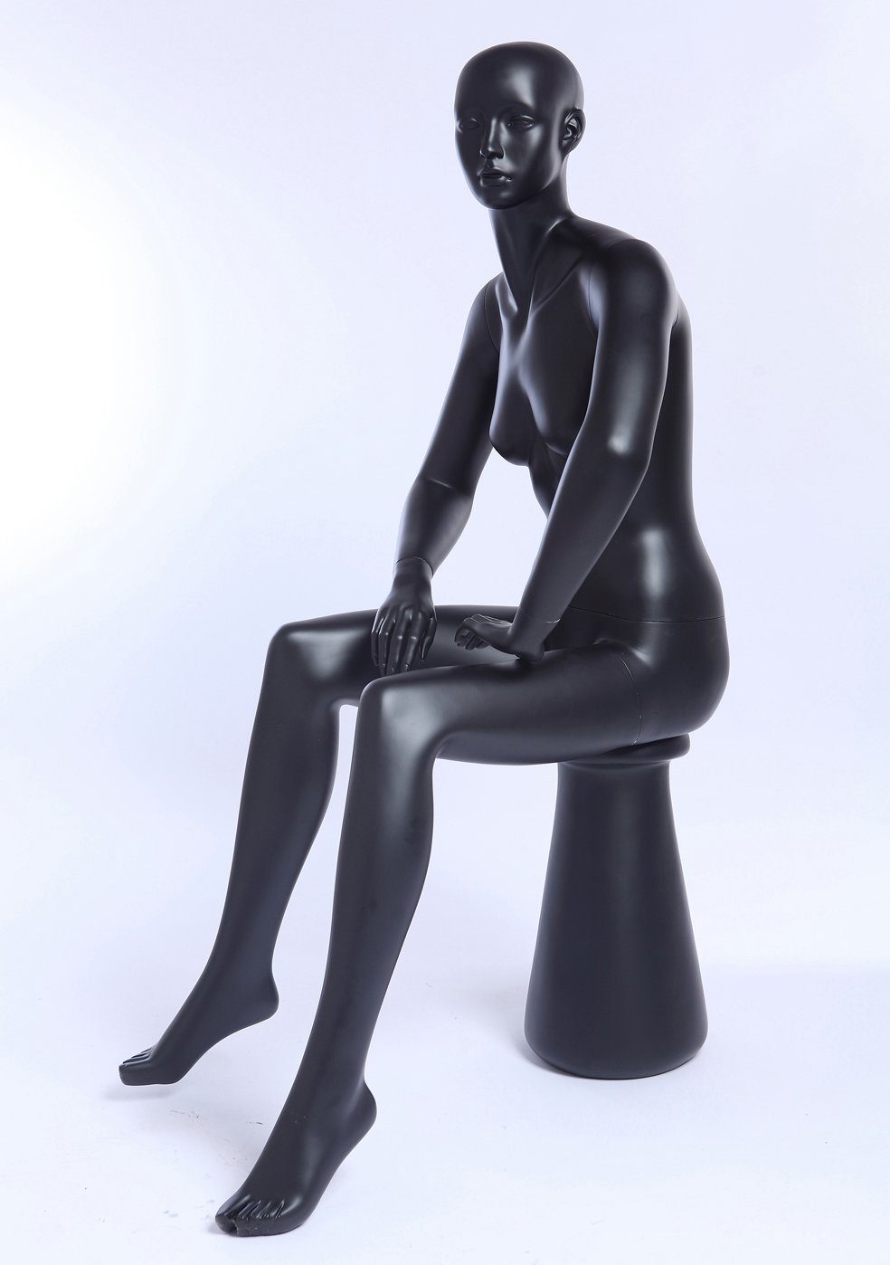 Eurotondisplay Mann weiß geformtes sitzend Gesicht Schaufensterpuppe oder schwarz neu Schneiderpuppe