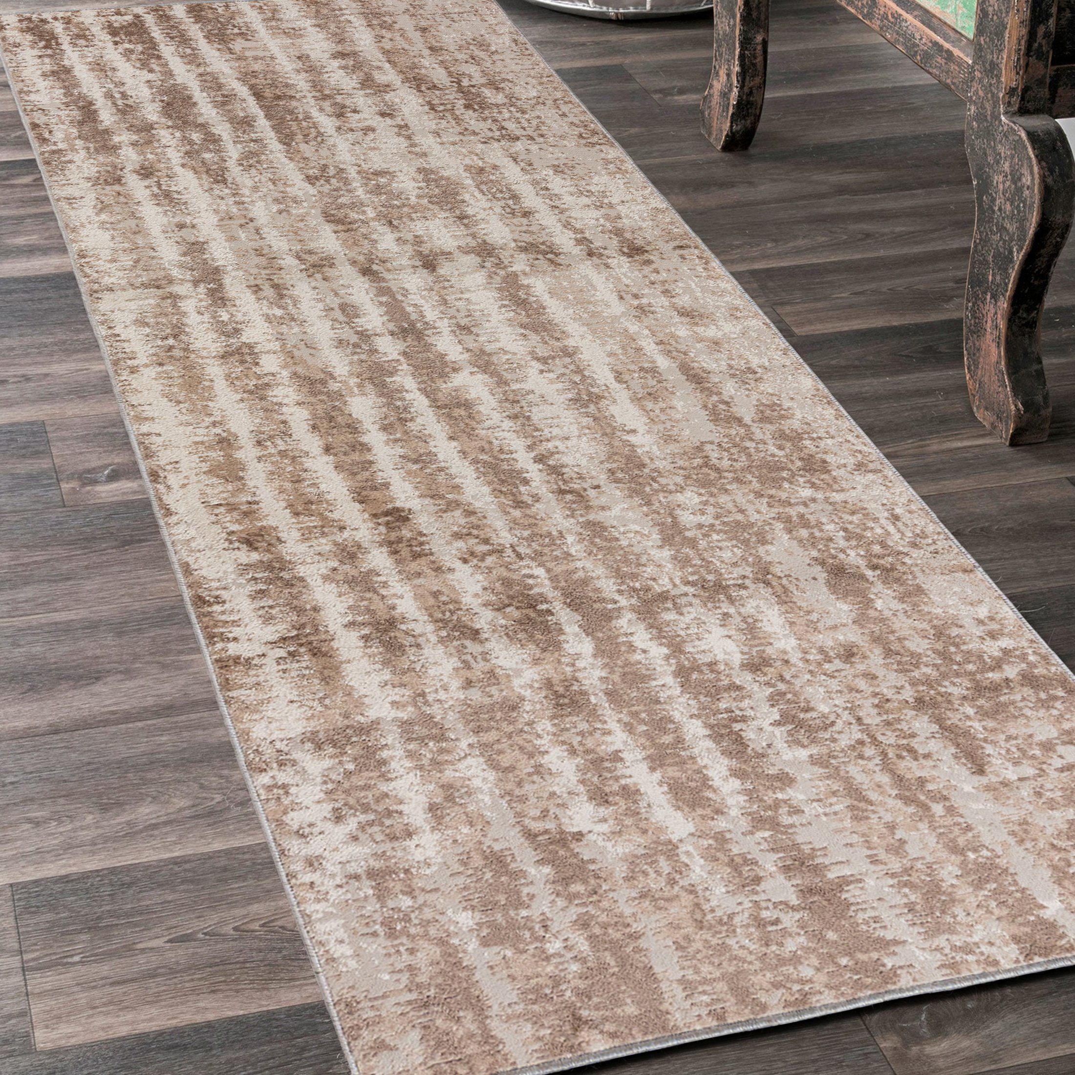Mazovia Läufer Läufer FlurLäufer Modern für Vorzimmer Schlafzimmer - Abstrakt Muster, 60 x 100 cm, Kurzflor, Meterware