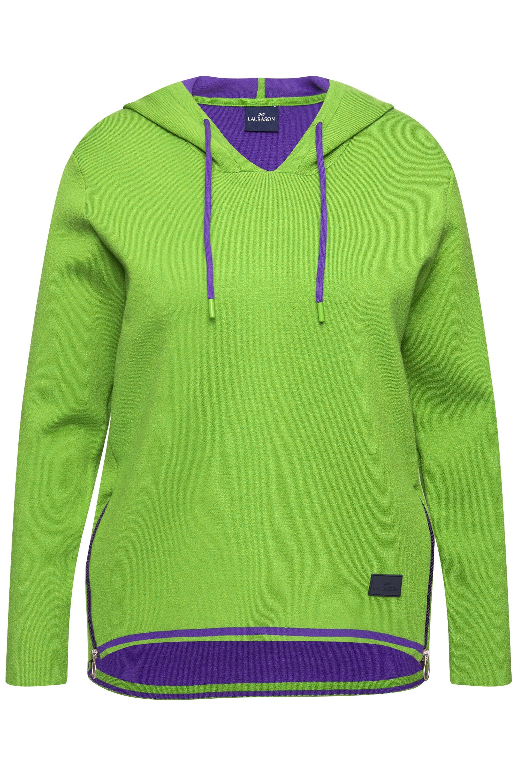 Laurasøn Wollpullover Hoodie Doubleface Kapuze Langarm günstig online kaufen