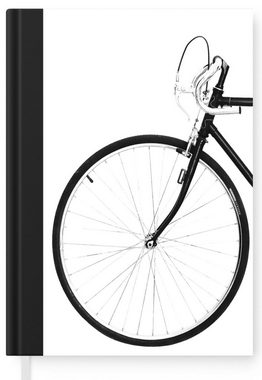MuchoWow Notizbuch Fahrrad - Rad - Schwarz - Lenker, Journal, Merkzettel, Tagebuch, Notizheft, A5, 98 Seiten, Haushaltsbuch
