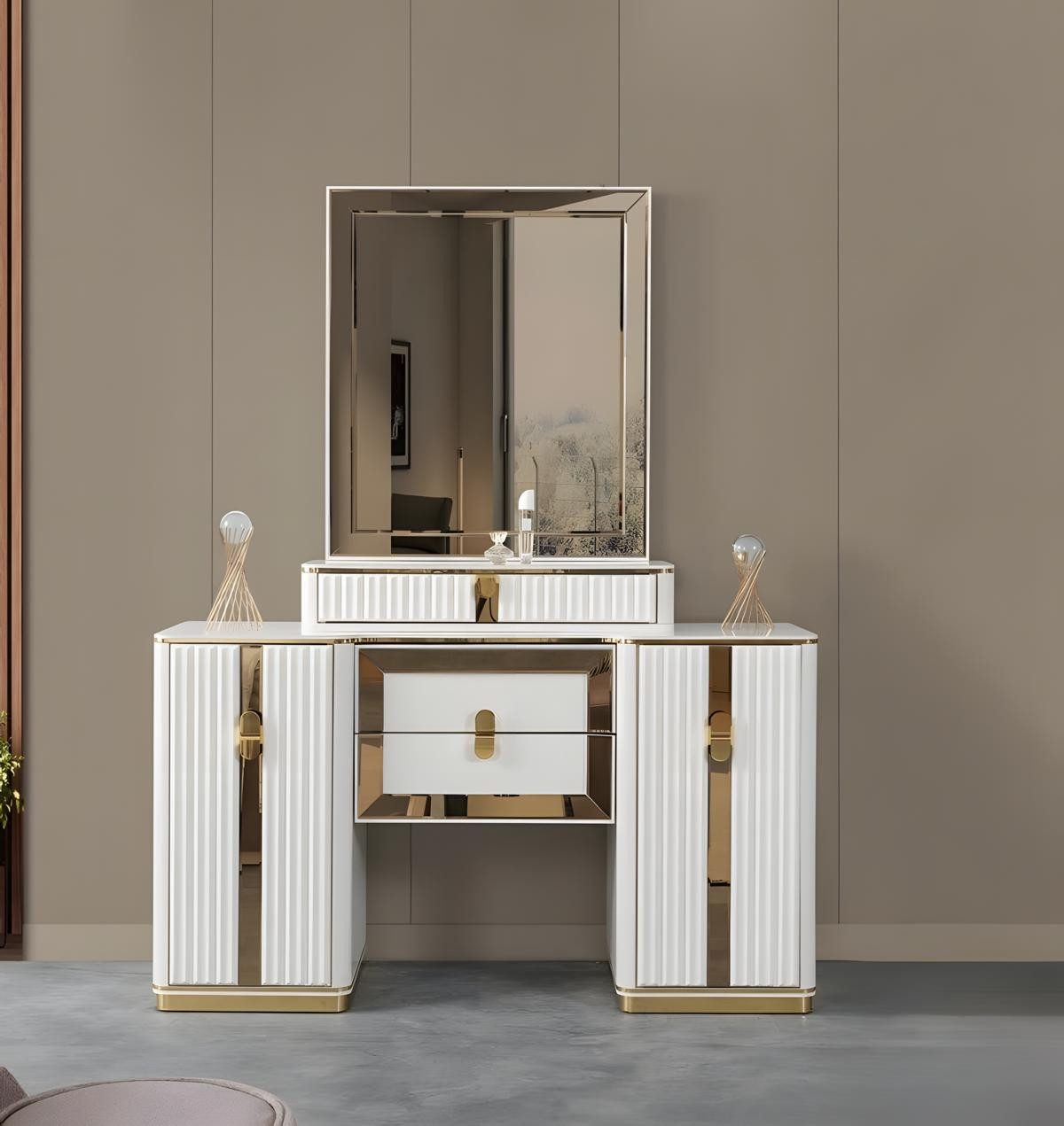 JVmoebel Schminktisch Weißer moderner Frisiertisch mit elegantem Design