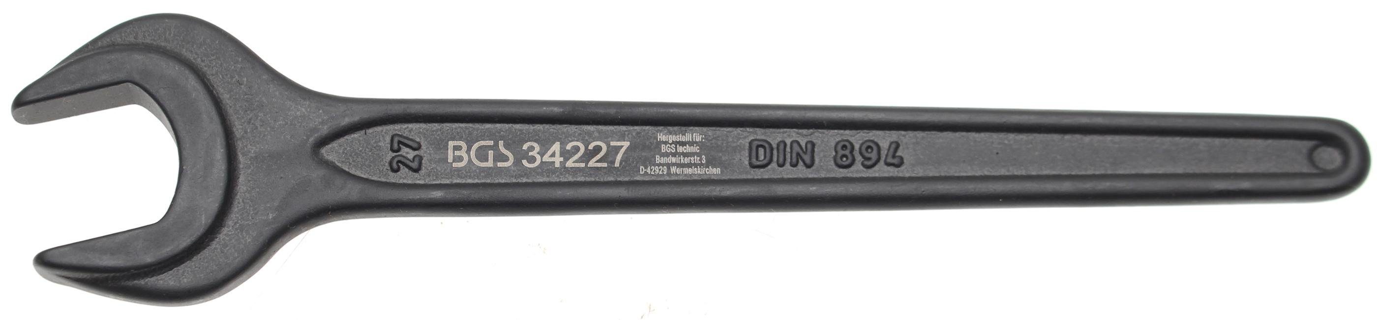BGS technic Maulschlüssel Einmaulschlüssel, DIN 894, SW 27 mm