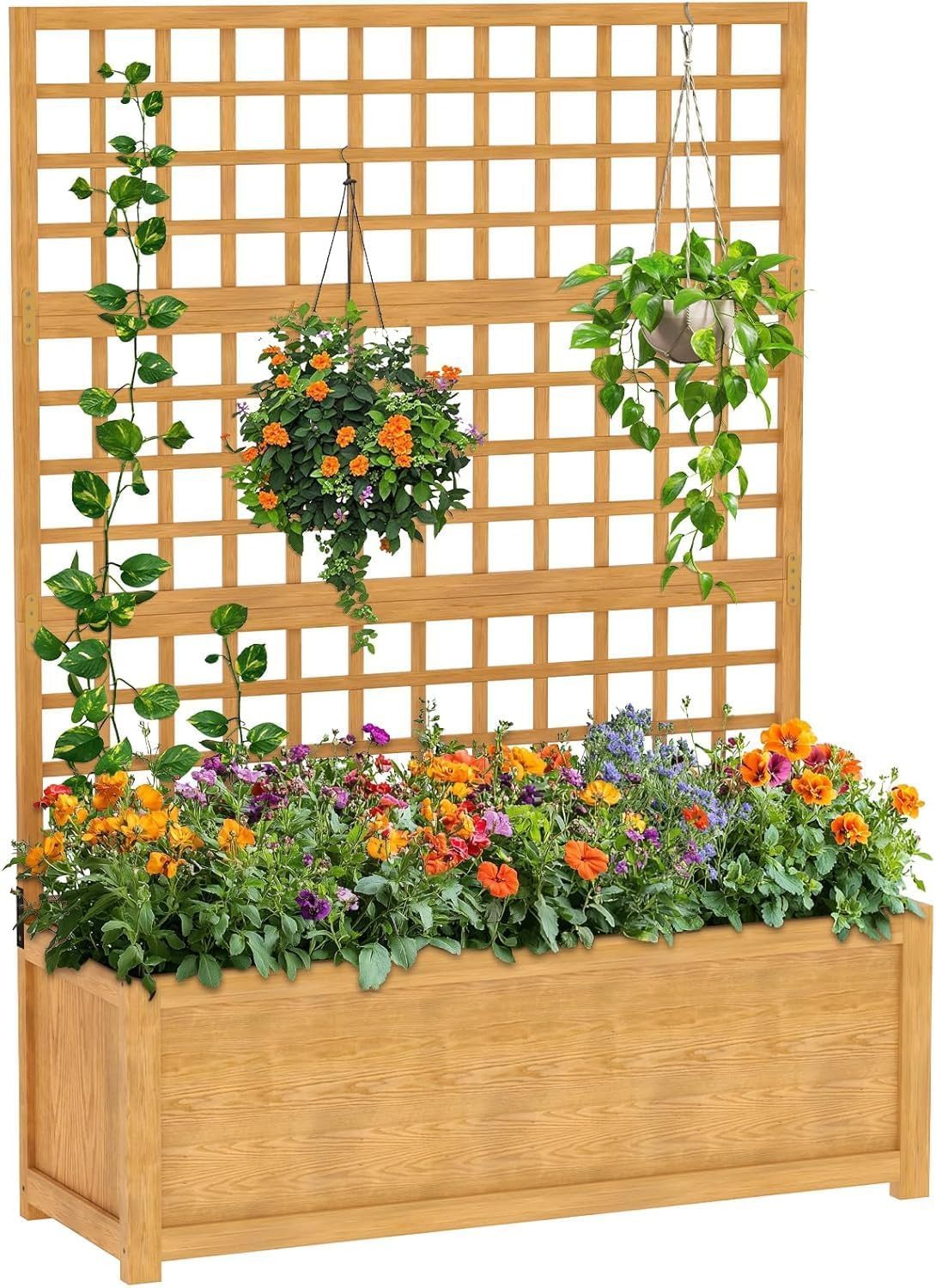 Meulbaty Blumenkasten Hochbett mit Spalier, vertikaler günstig online kaufen