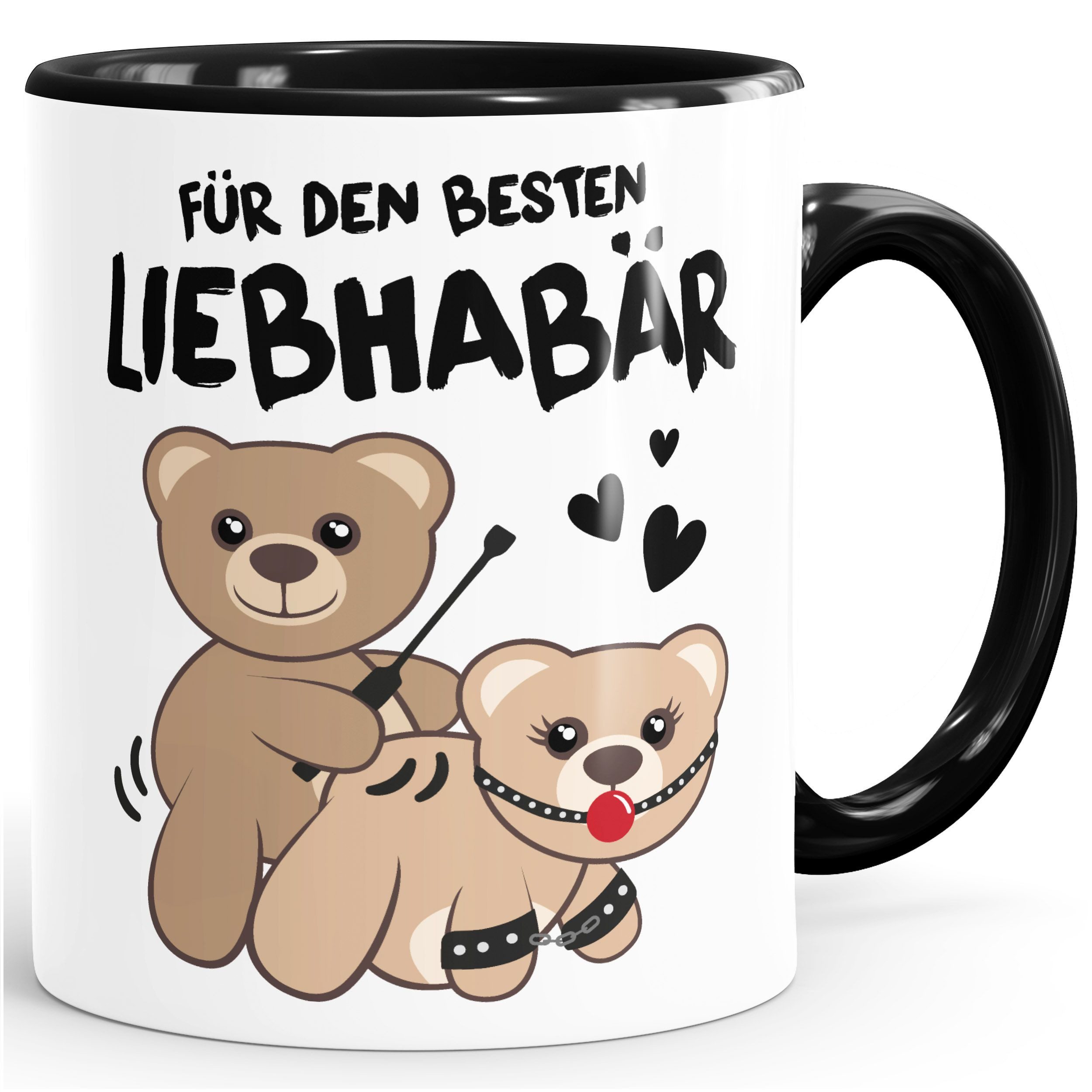 MoonWorks Tasse Kaffee-Tasse Liebe lustig Bär Geschenk Partner Mann Liebhaber, Keramik