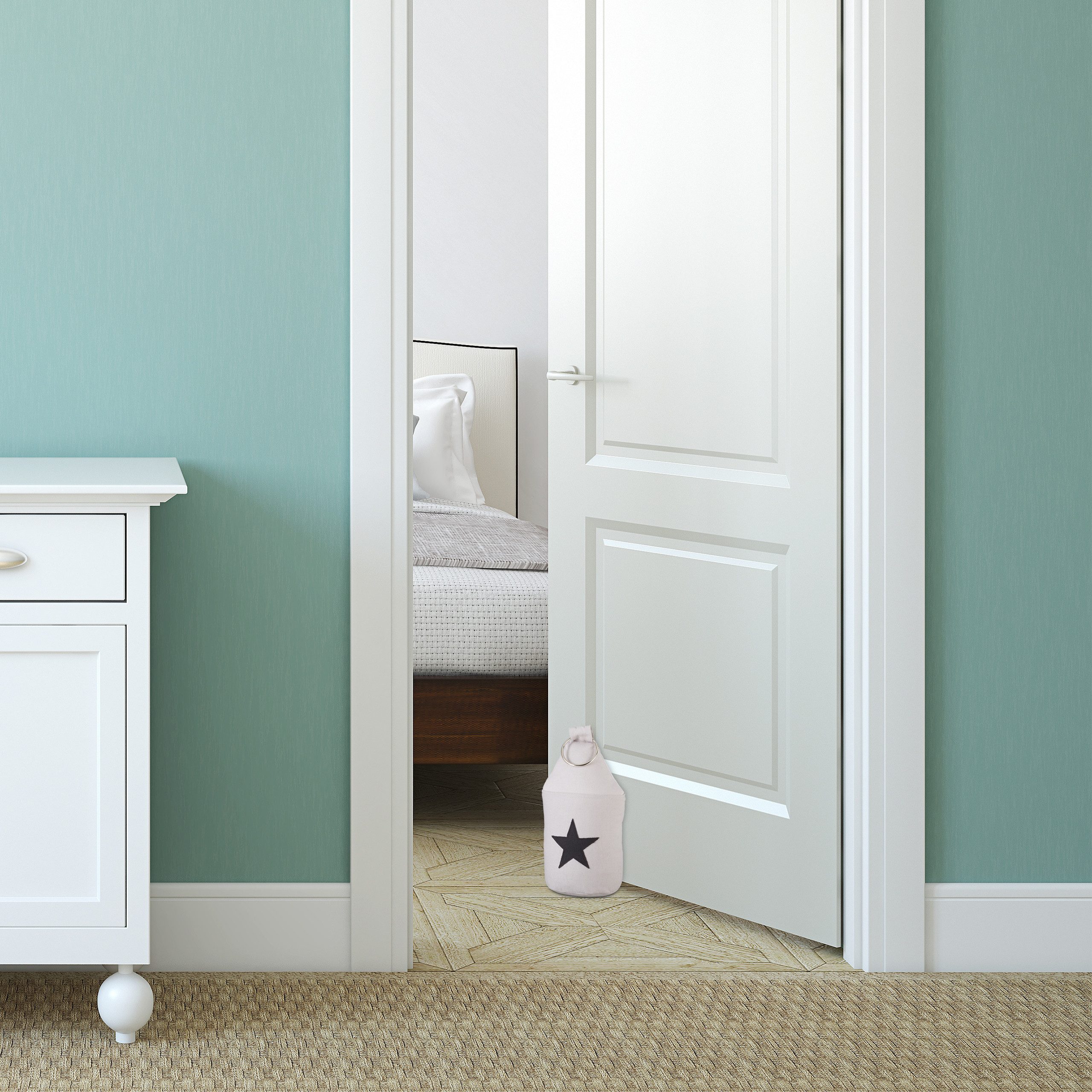 relaxdays Türstopper Stern mit Griff, grau