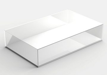 Hansen Werbetechnik Vitrine Vitrine / Schaukasten Acrylglas rechteckig mit weißem Boden