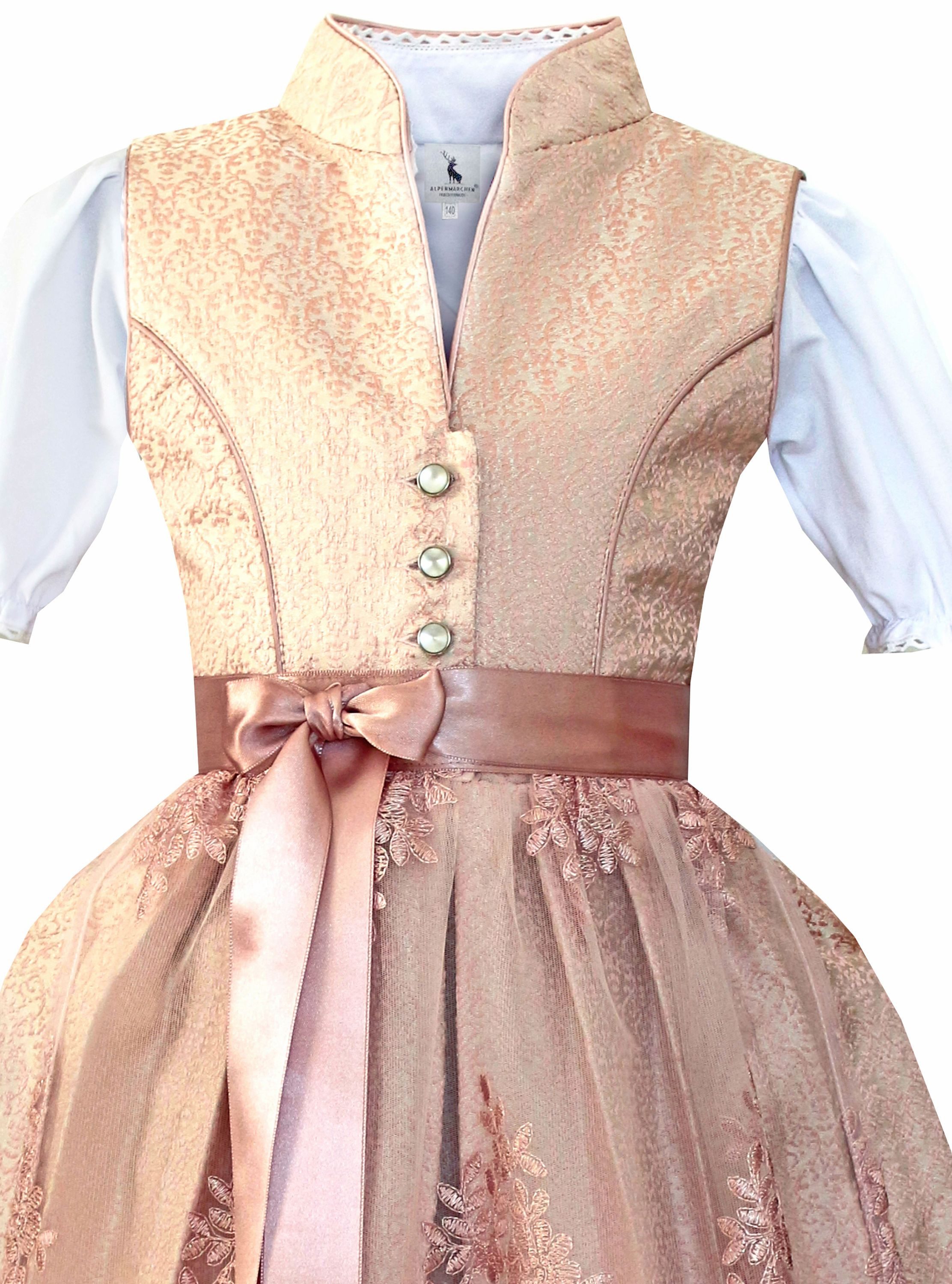 Alpenmärchen Dirndl Kinderdirndl Hedi in Rosa - ALM-K957 – Bild 2 von 3